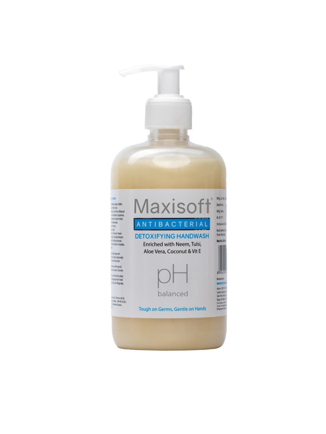 

Maxisoft Antibacterial pH Balanced Detoxifying Hand Wash With Neem & Tulsi - 500ml, Beige