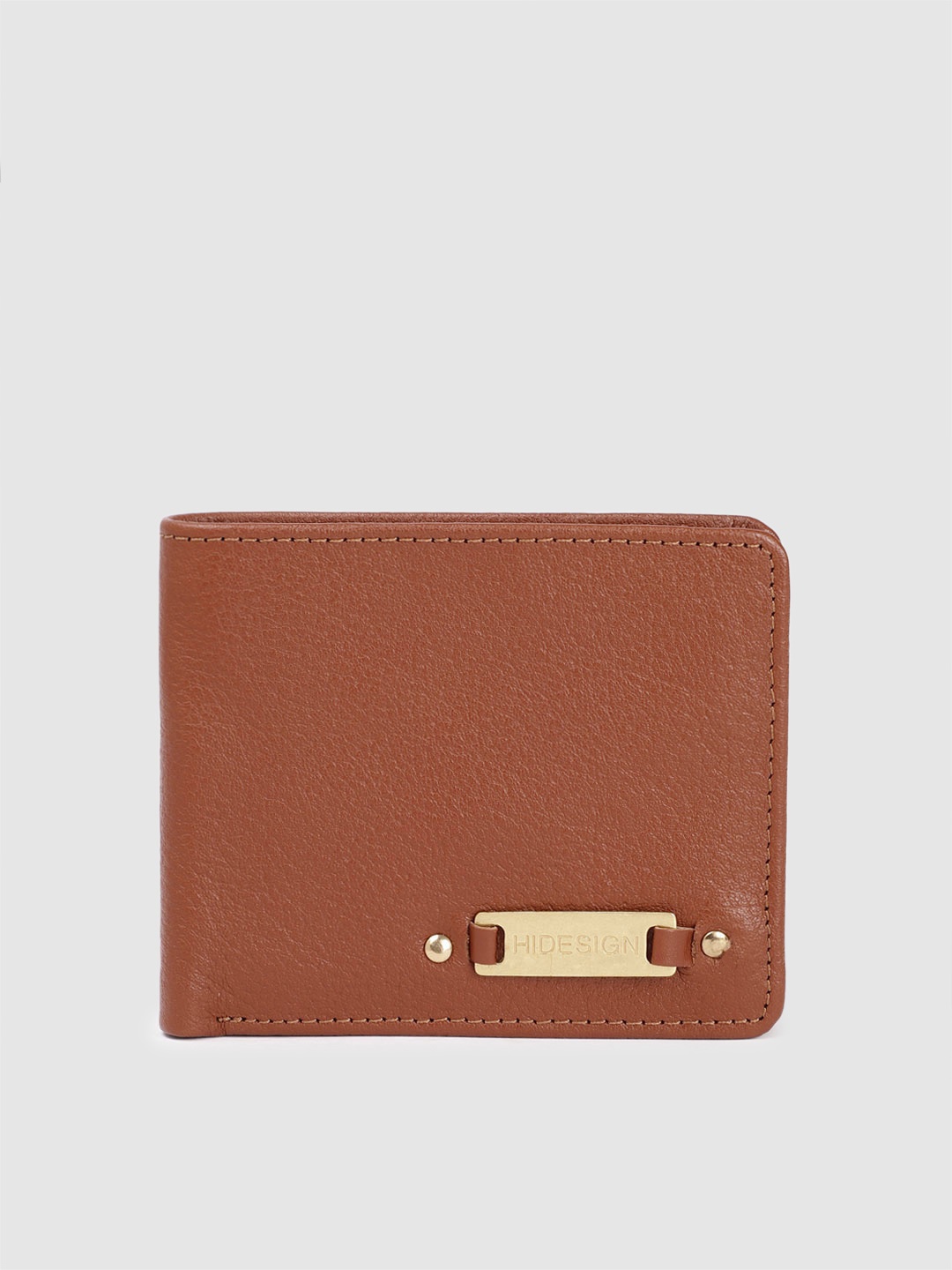 

Hidesign Men Leather Two Fold Wallet, Tan