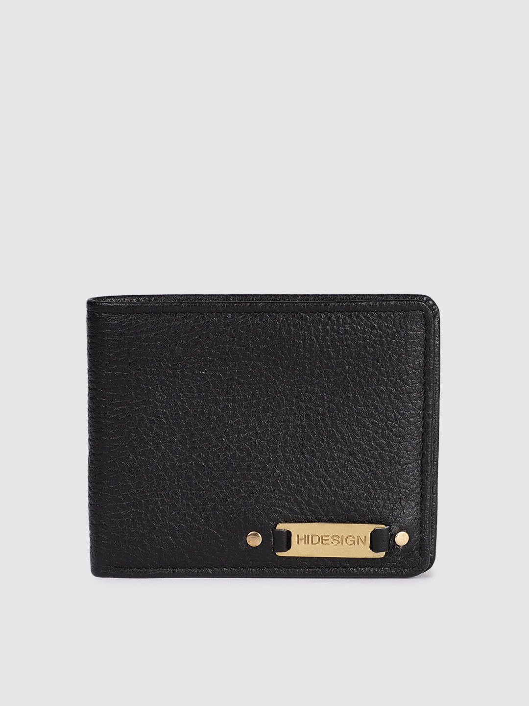 

Hidesign Men Leather Two Fold Wallet, Black