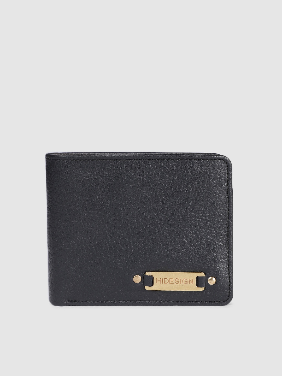 

Hidesign Men Leather Two Fold Wallet, Navy blue