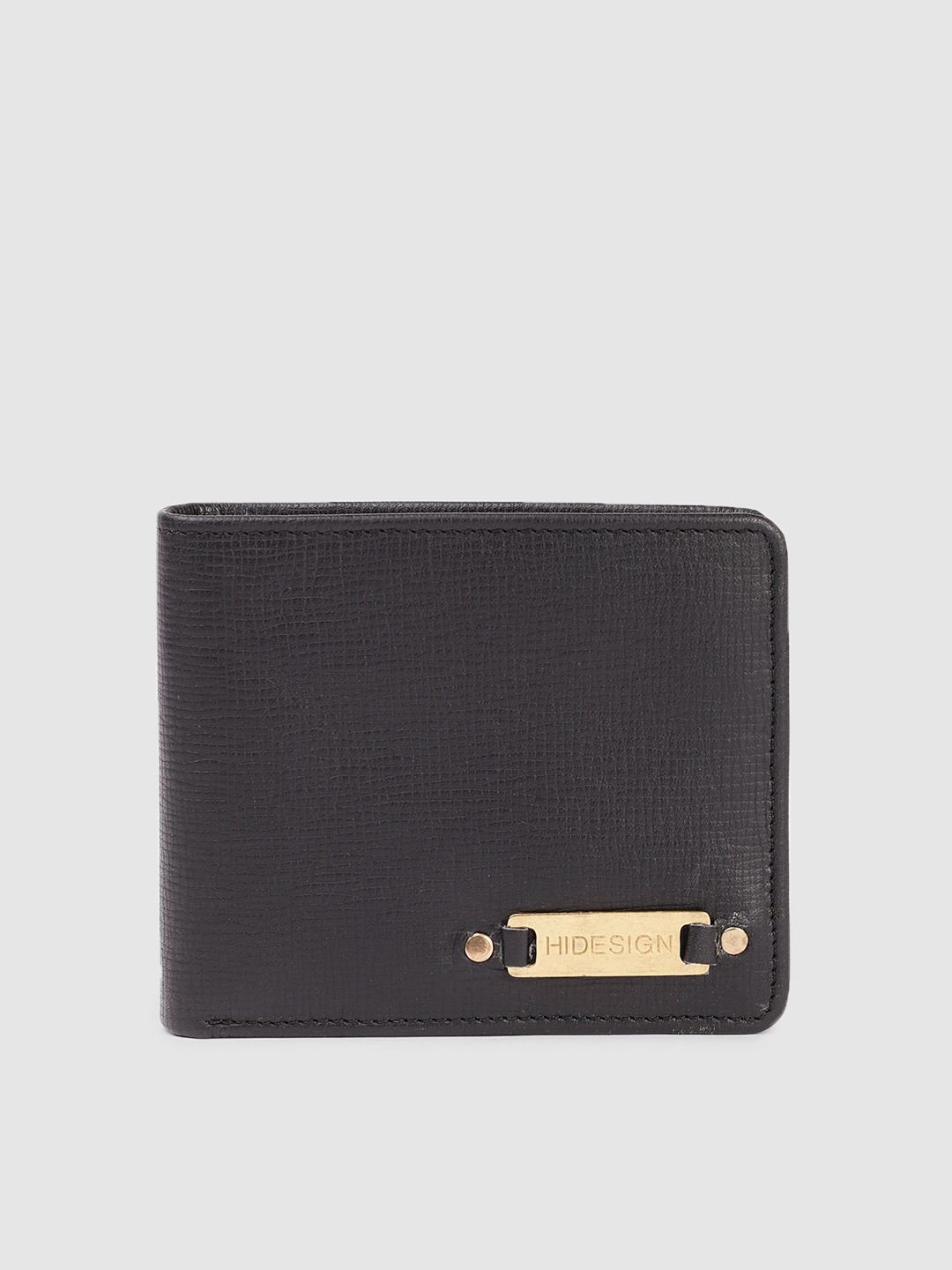 

Hidesign Men Leather Two Fold Wallet, Black