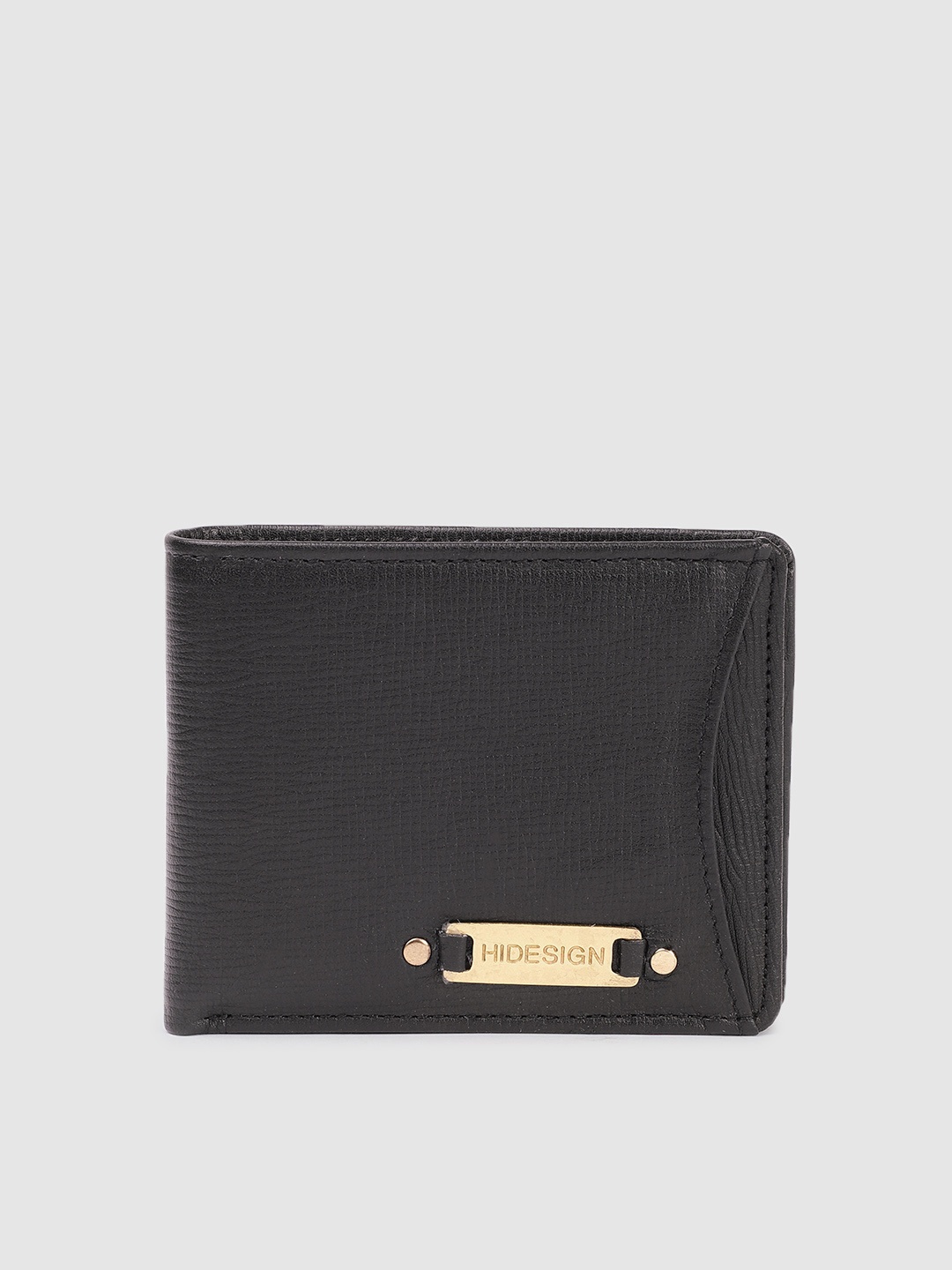 

Hidesign Men Leather Two Fold Wallet, Black