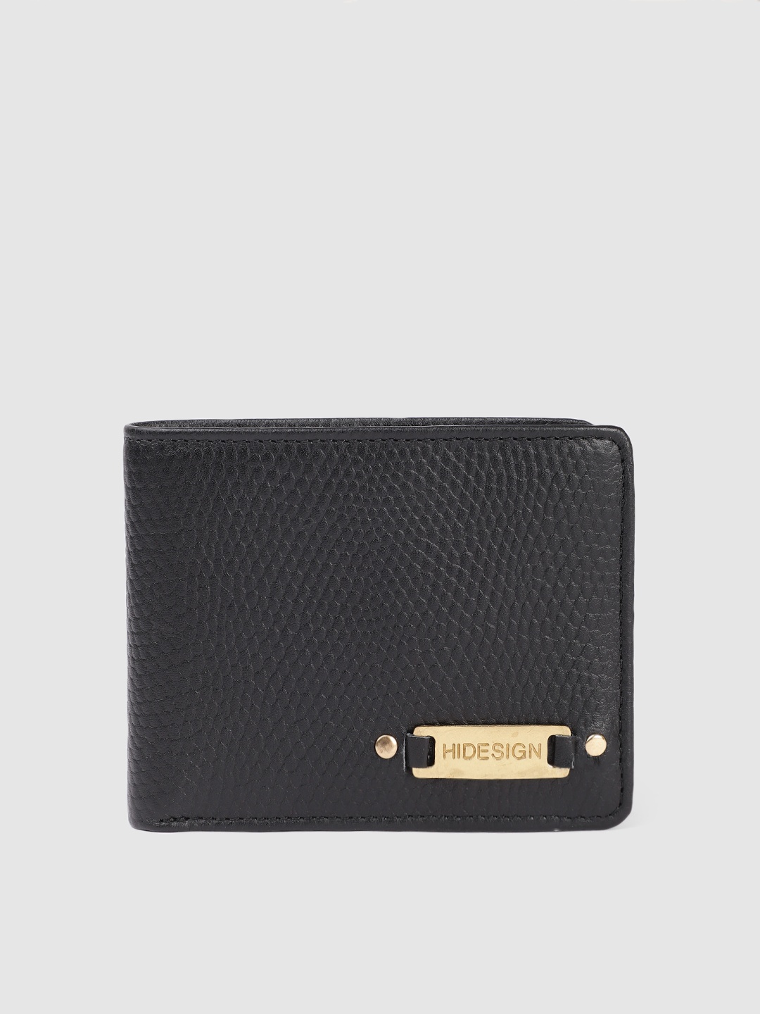 

Hidesign Men Leather Two Fold Wallet, Black