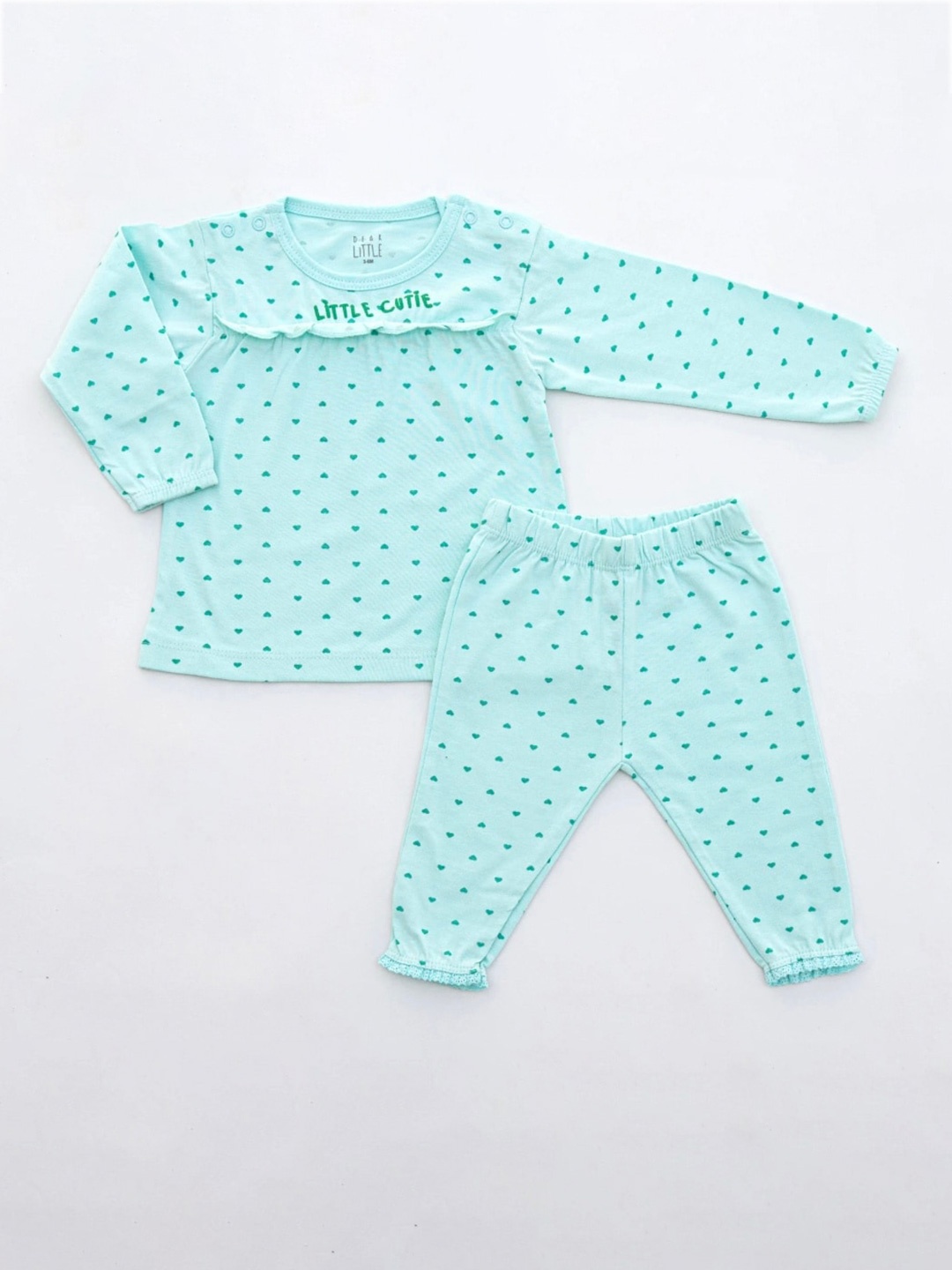 

Dear Little Girls Printed Top with Leggings, Green
