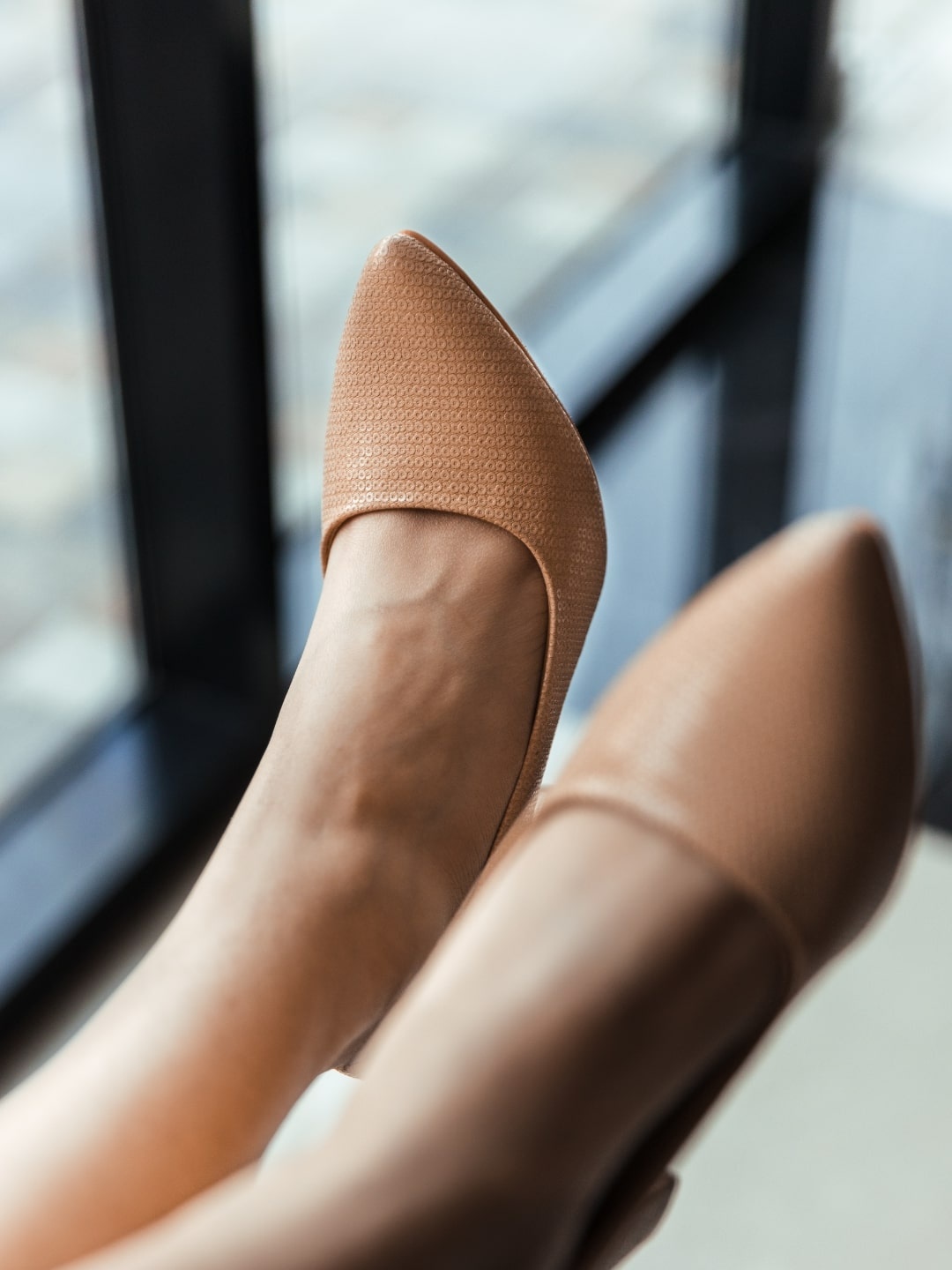 

Chere Embellished Block Heel Pumps, Beige