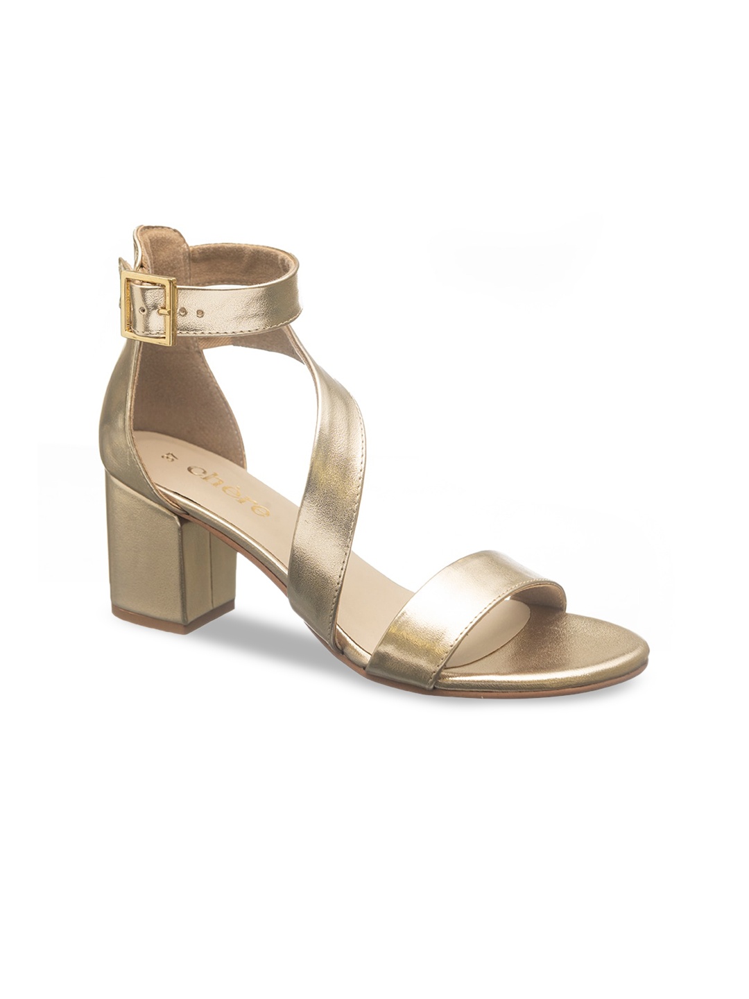 

Chere Cybele Open Toe Block Heels, Gold