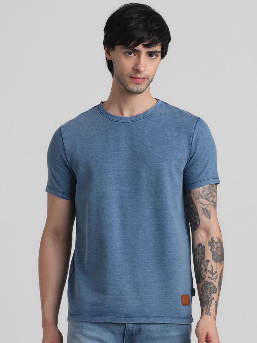 

Jack & Jones Regular Fit Round Neck Short Sleeve T-shirt, Blue