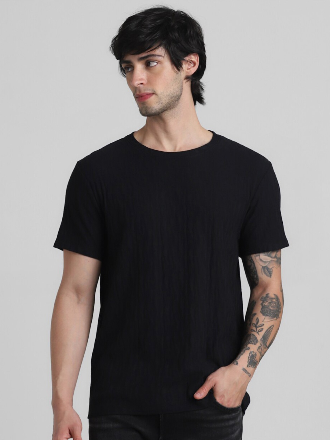 

Jack & Jones Round Neck T-shirt, Black