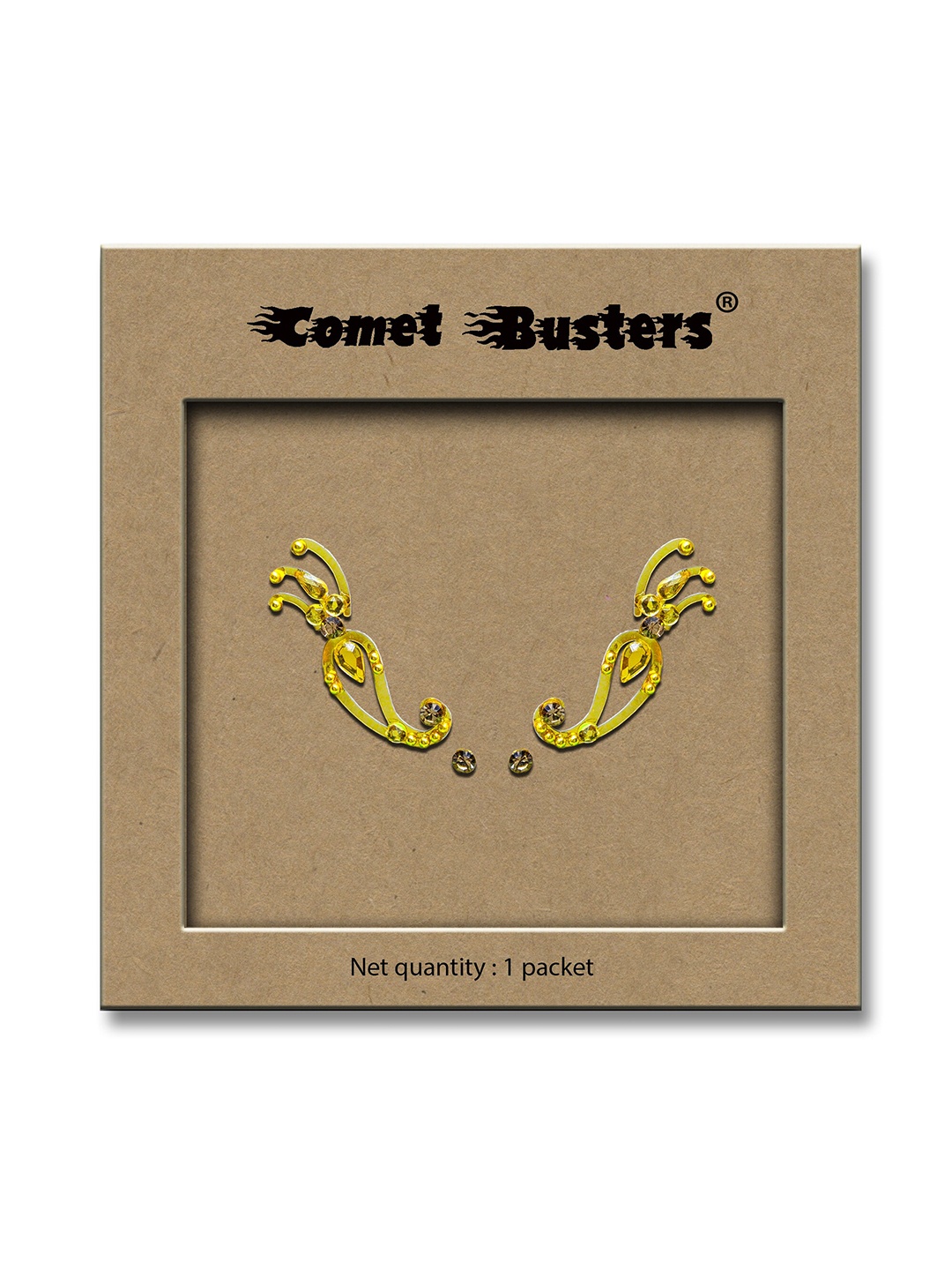 

Comet Busters Handcrafted Face Gems Rave Eye Decoration Eye Jewels Eye Bindi - Gold