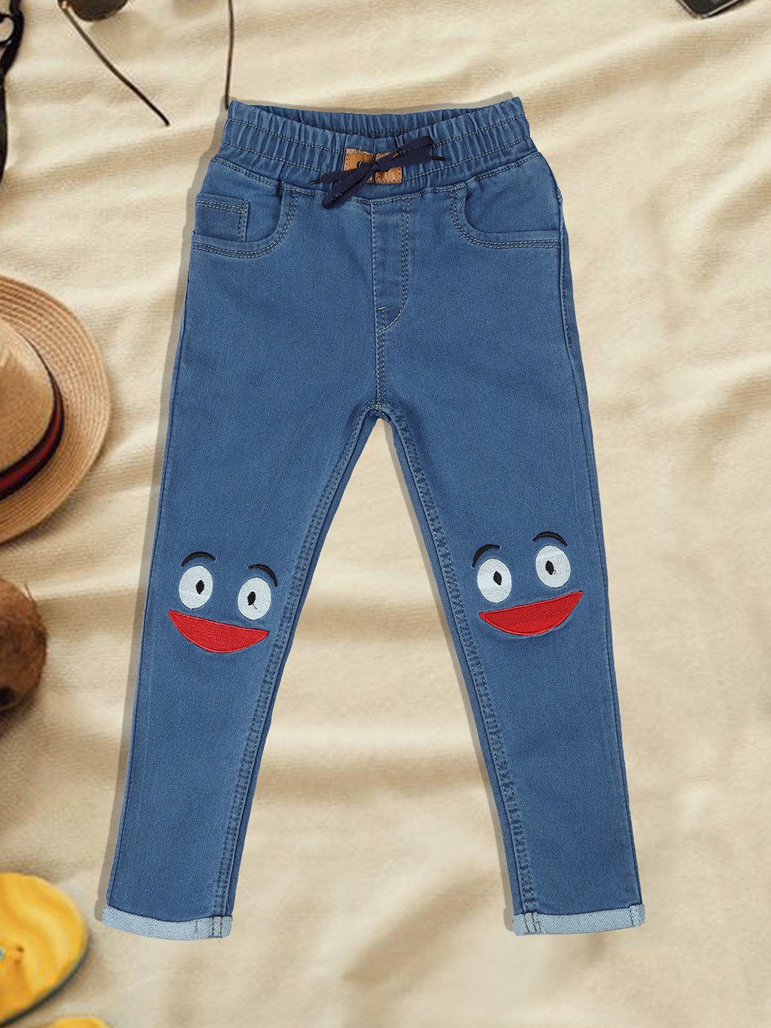 

A-Okay Girls Jogger High-Rise Acid Wash Jeans, Blue