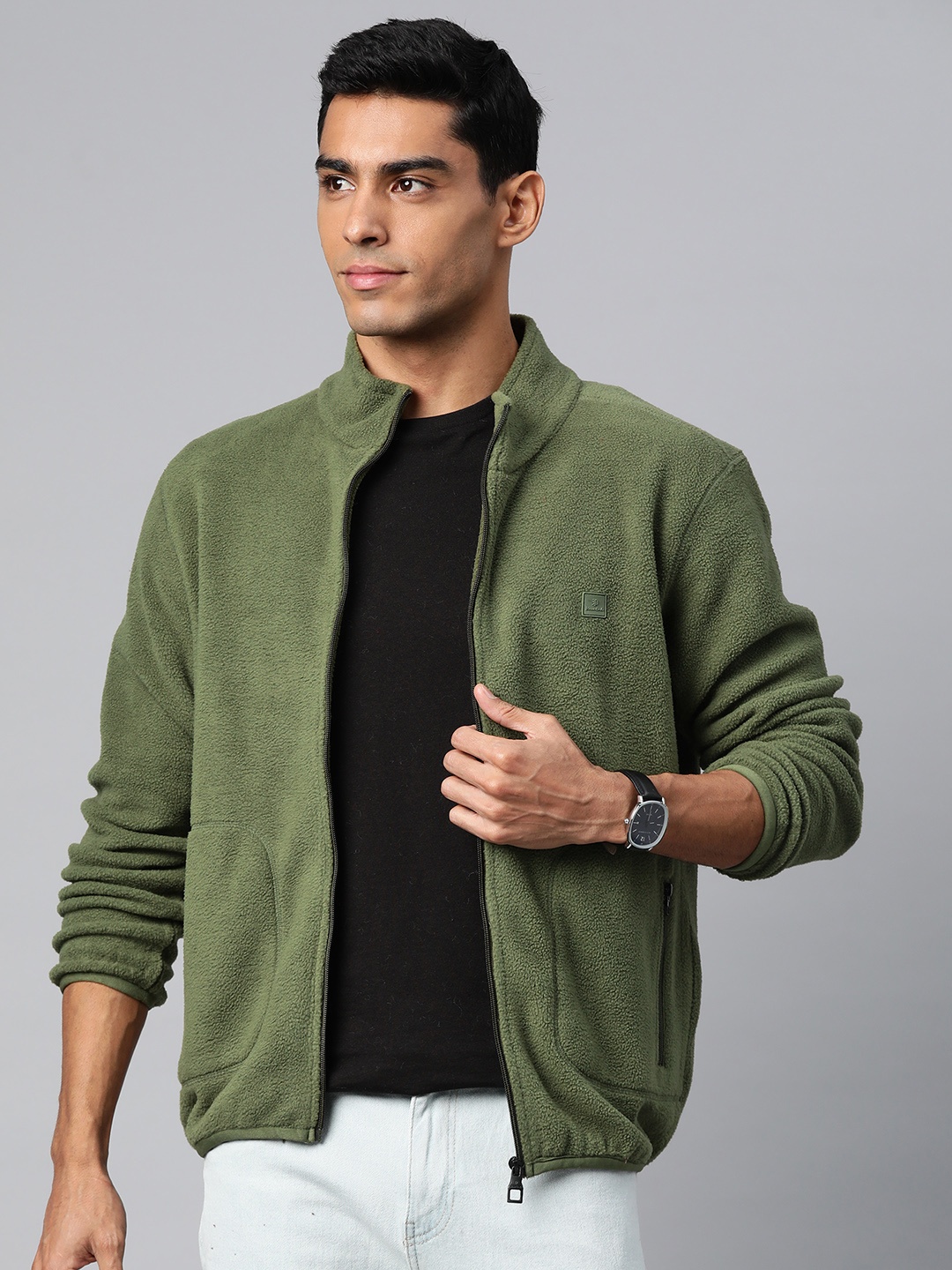 

Pierre Carlo Men Printed Sweatshirt, Olive