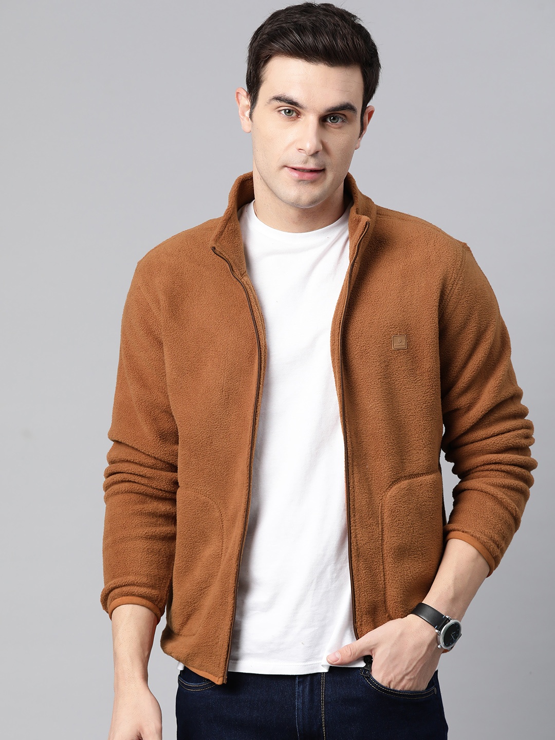 

Pierre Carlo Men Solid Sweatshirt, Rust
