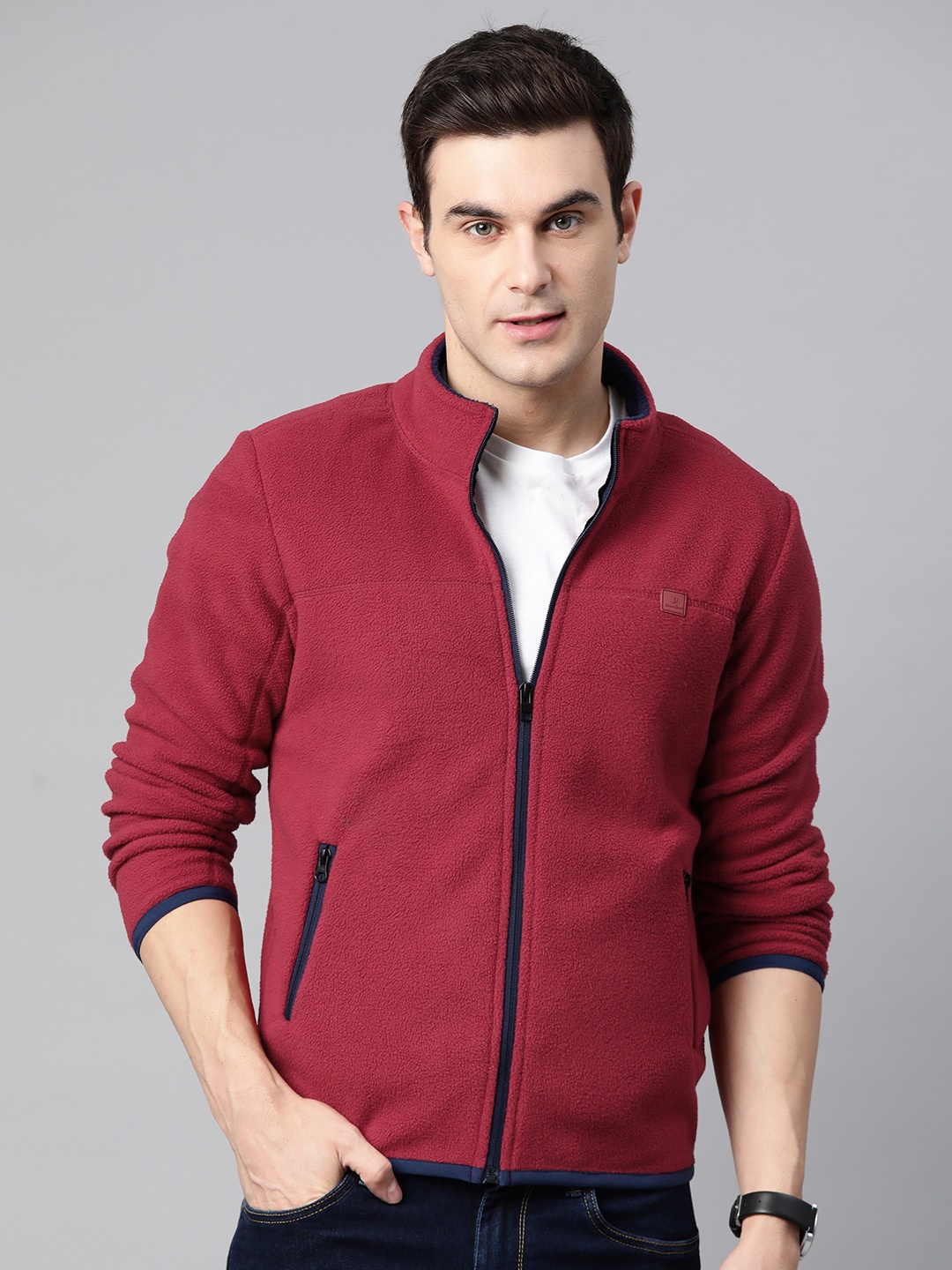 

Pierre Carlo Men Solid Sweatshirt, Red