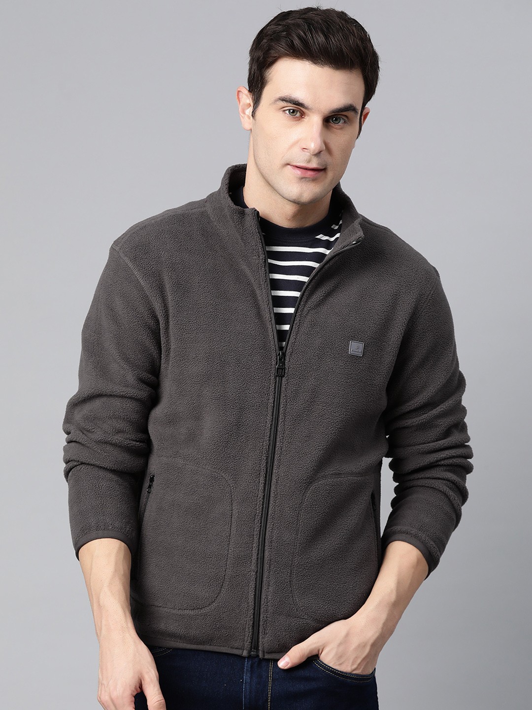 

Pierre Carlo Men Printed Sweatshirt, Grey