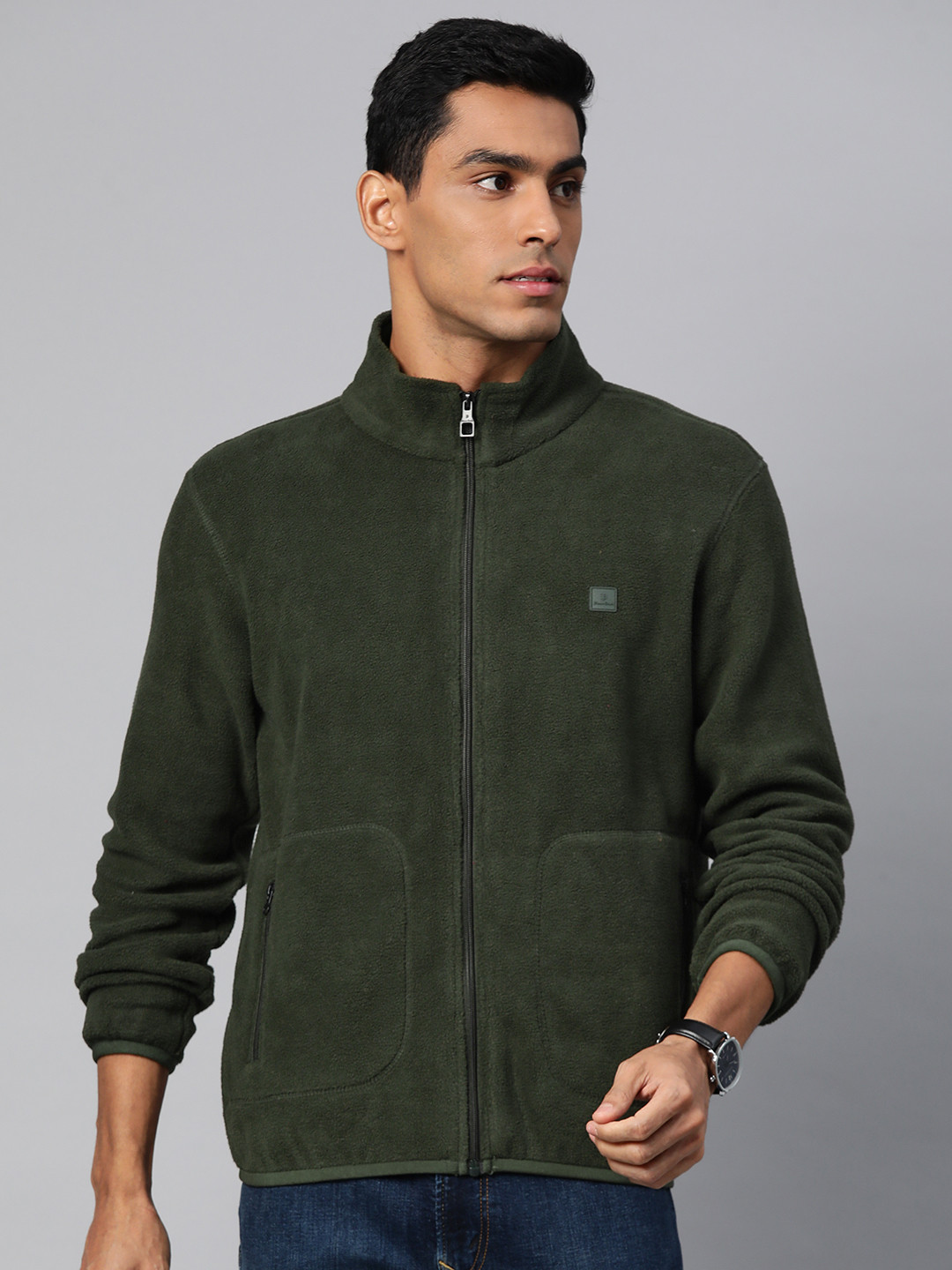 

Pierre Carlo Men Printed Sweatshirt, Olive