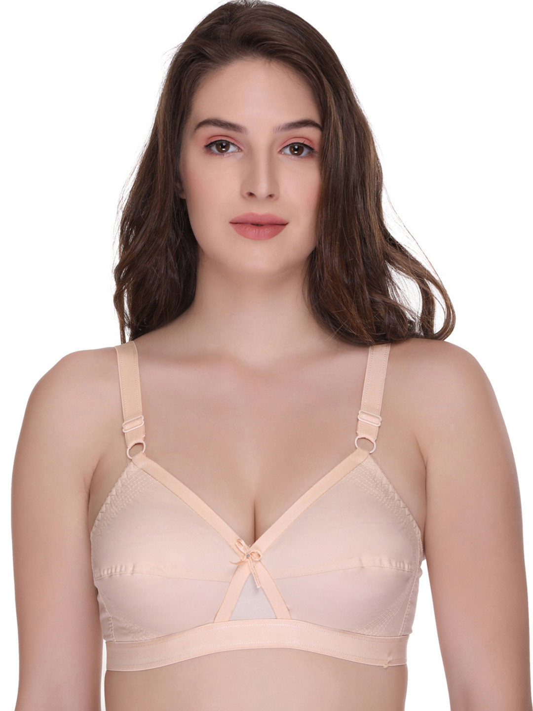 

SONA Full Coverage Non-Wired All Day Comfort Cotton Bra, Beige