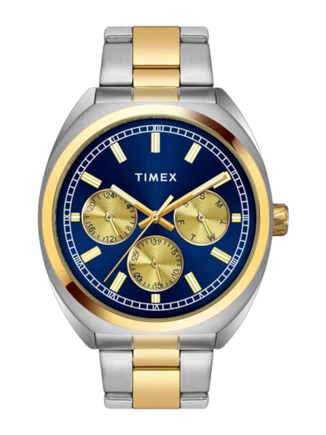 

Timex Men Embellished Dial & Bracelet Style Straps Analogue Watch TWEG22301, Blue