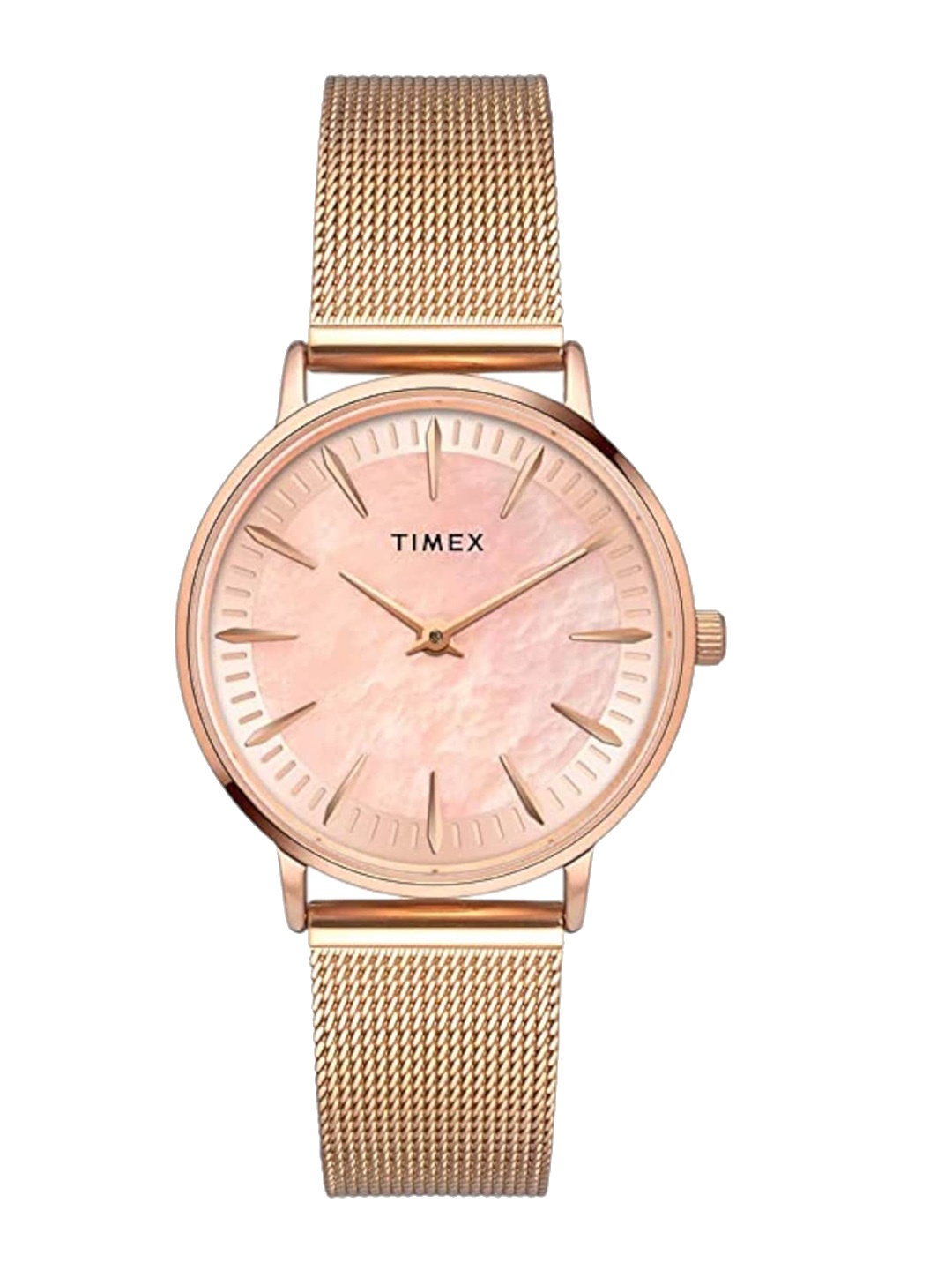 

Timex Women Stainless Steel Bracelet Style Straps Analogue Watch TWEL15607, Pink