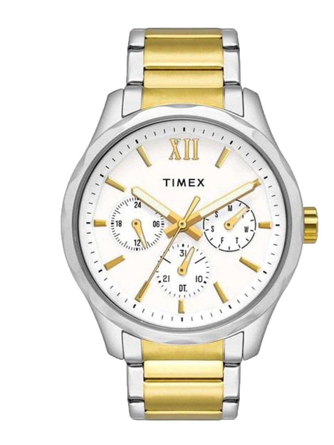 

Timex Men Brass Dial Stainless Steel Straps Analogue Watch TW0TG7616, White