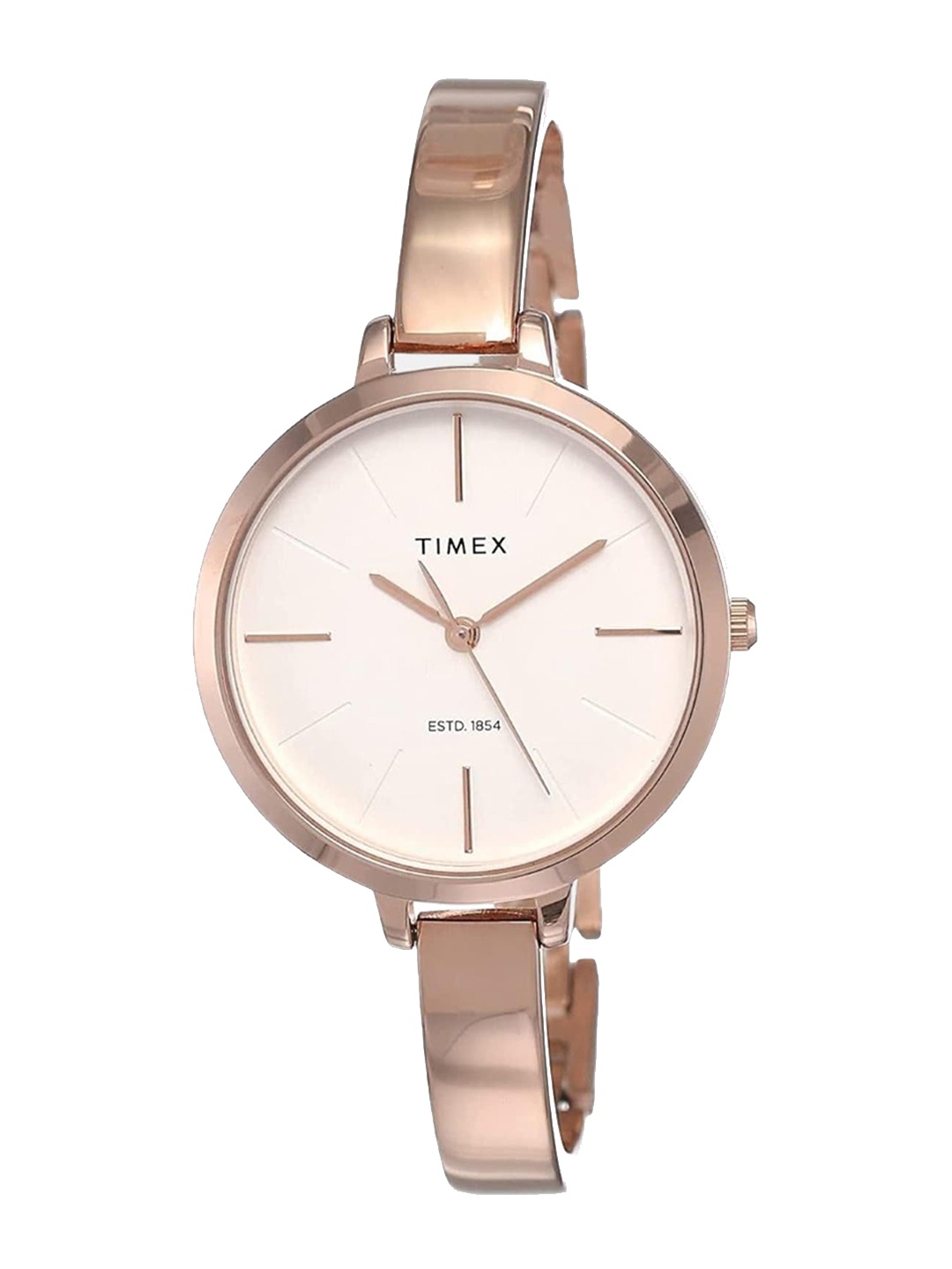 

Timex Women Textured Dial & Stainless Steel Analogue Watch TWEL12804, White