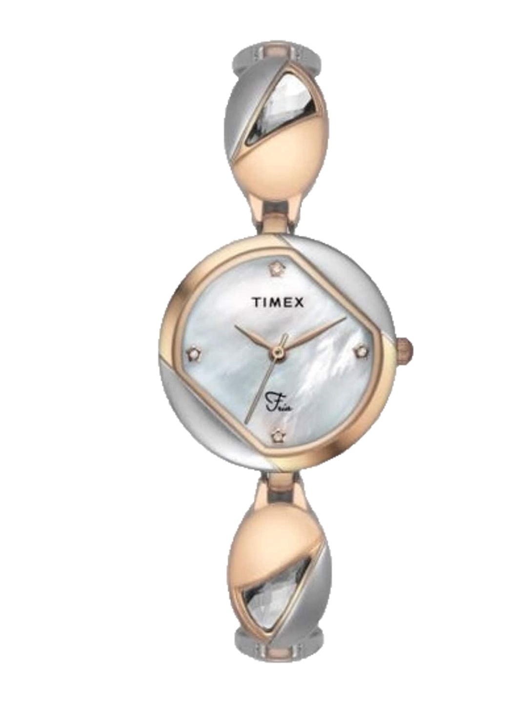 

Timex Women Embellished Dial Stainless Steel Bracelet Style Analogue Watch TWEL16301, Silver