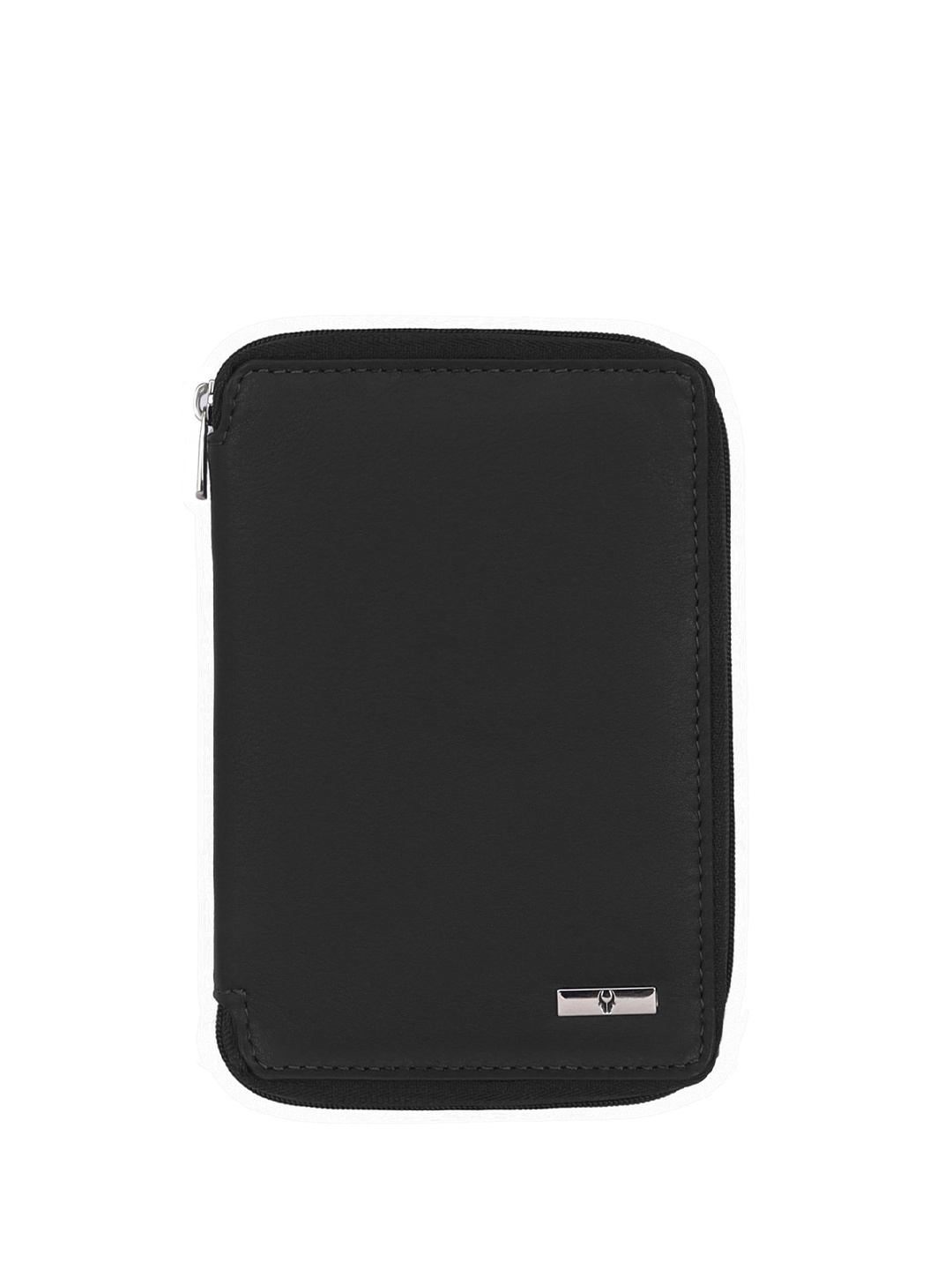 

WildHorn Unisex Textured Leather Passport Holder, Black