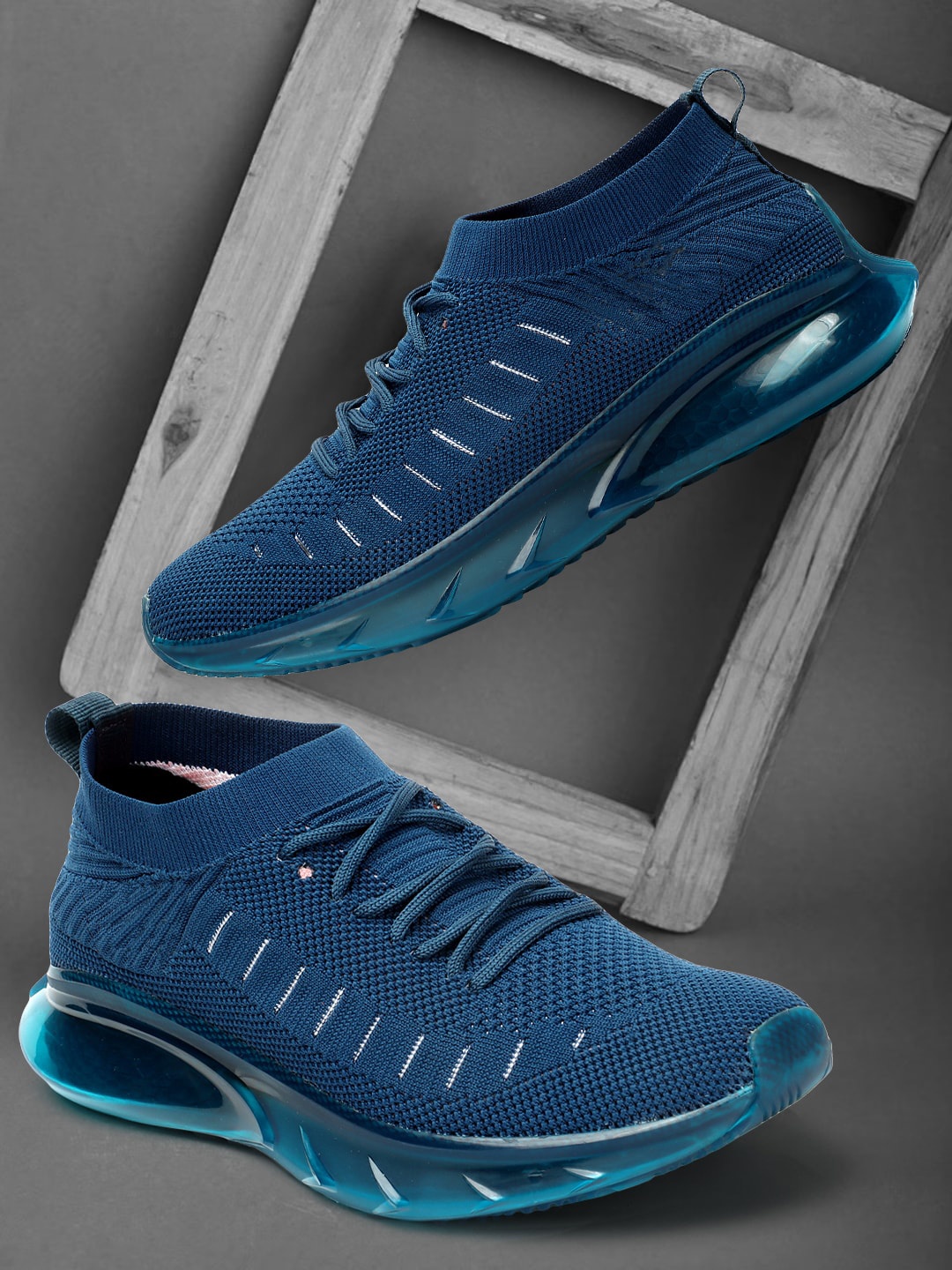 

SPRENGE Men Textured Lightweight Textile Comfort Insole Basic Sneakers, Teal