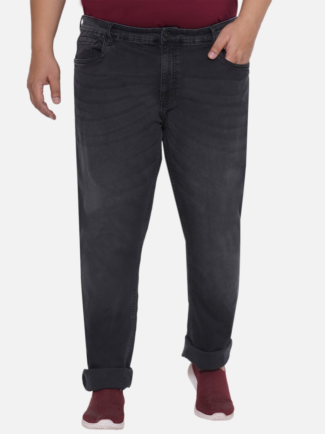 

Santonio Men Classic Clean Look Stretchable Jeans, Black