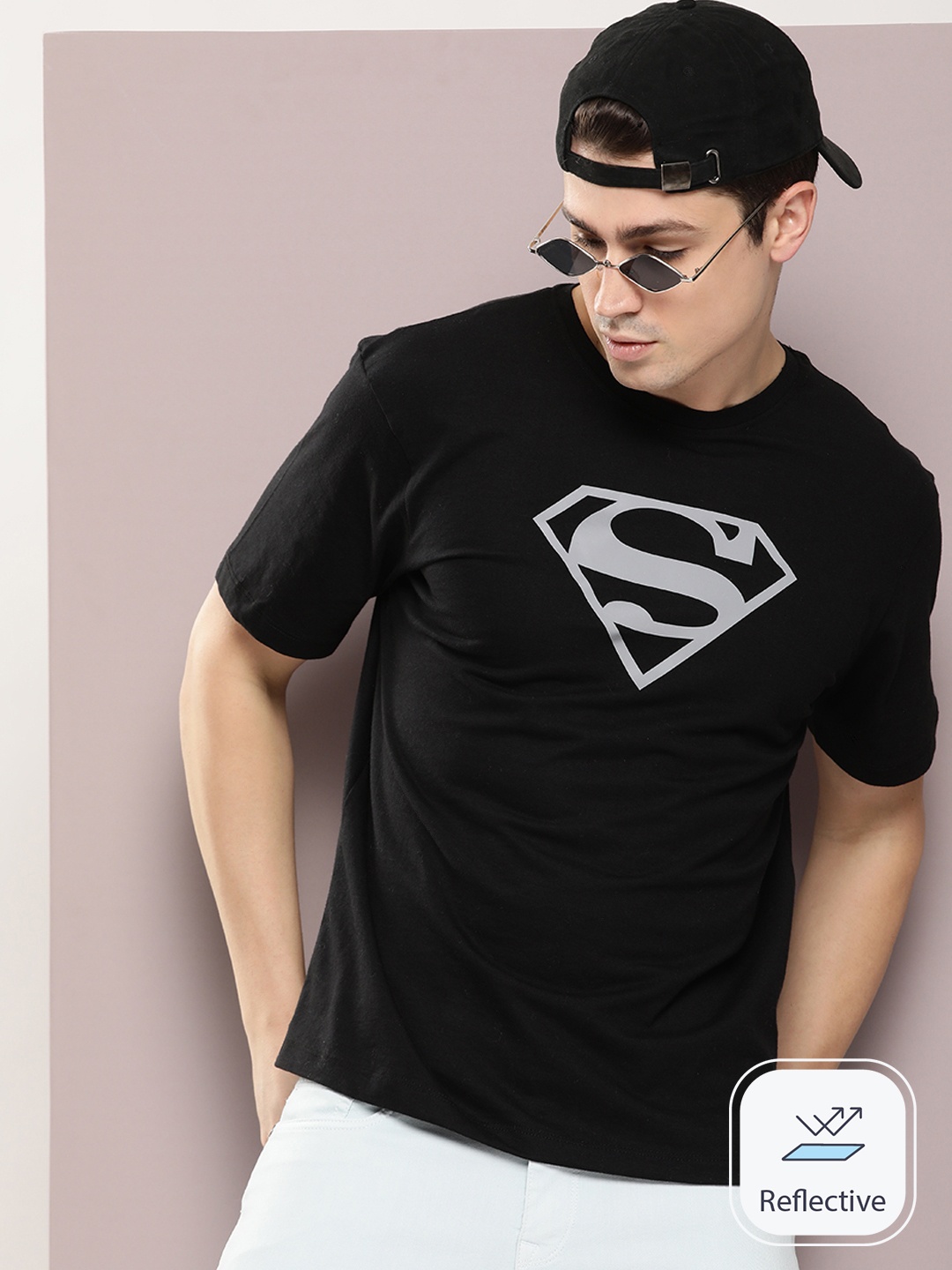 Kook N Keech Superman Men Superman Printed Pure Cotton T-shirt, Black