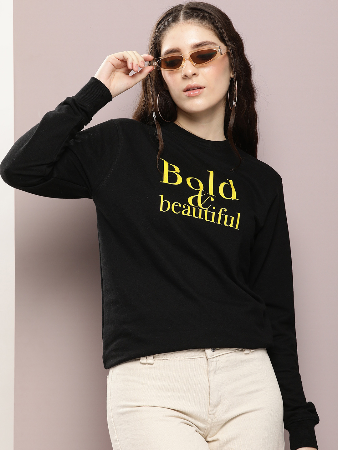 

Kook N Keech Women Printed Sweatshirt, Black