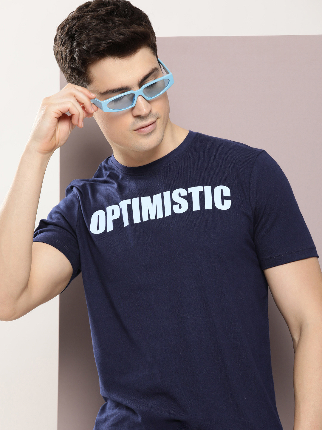 

Kook N Keech Men Typography Printed Pure Cotton T-shirt, Navy blue