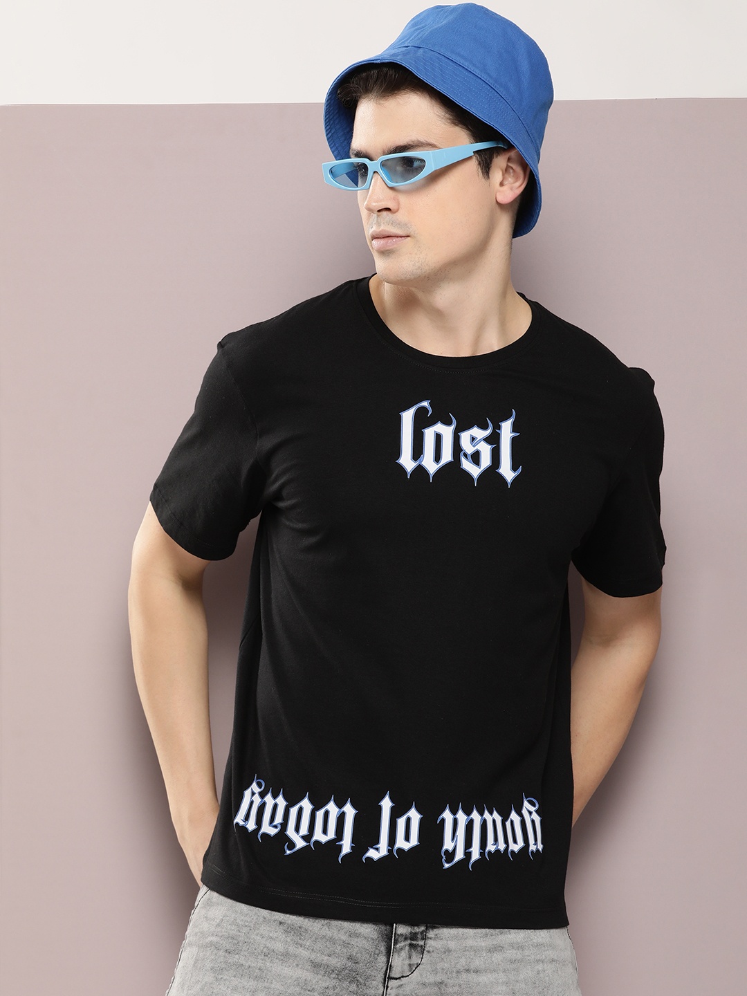 

Kook N Keech Men Typography Printed Pure Cotton T-shirt, Black
