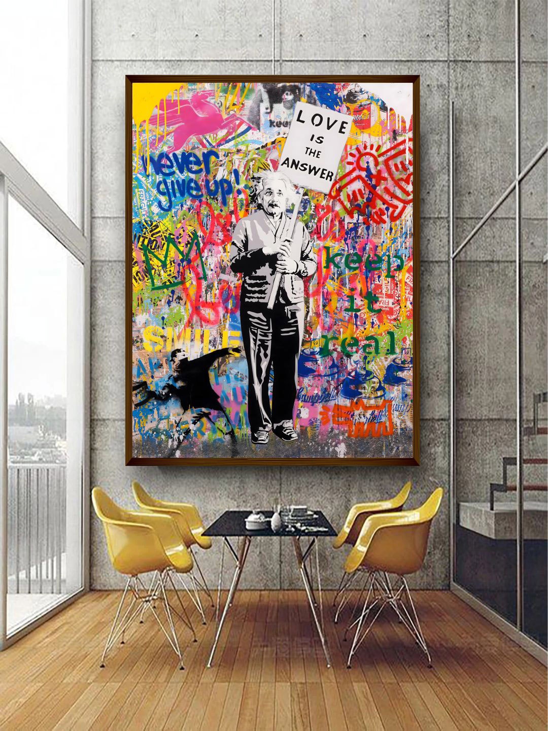 

The Art House Pink & Blue Abstract Painted Wall Art