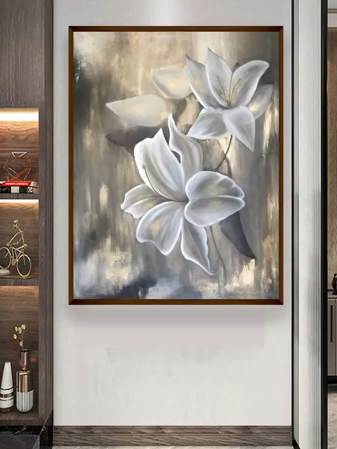 

The Art House Grey & White Floral Printed Framed Wall Art