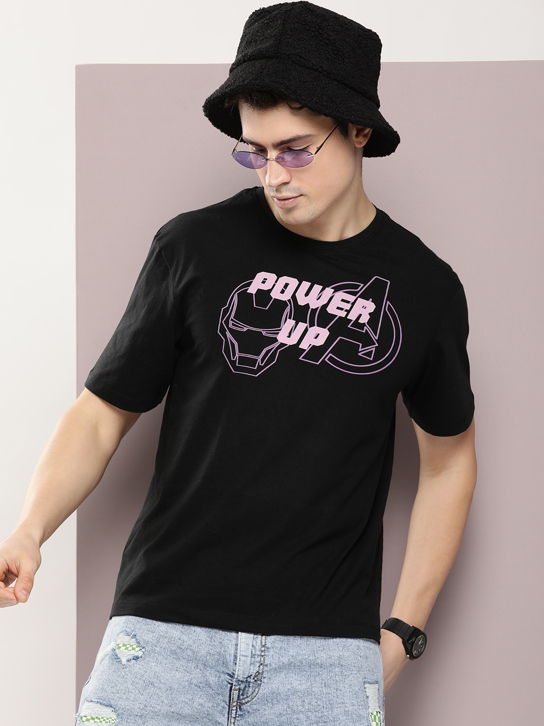 

Kook N Keech Marvel Men Iron Man Printed Pure Cotton T-shirt, Black