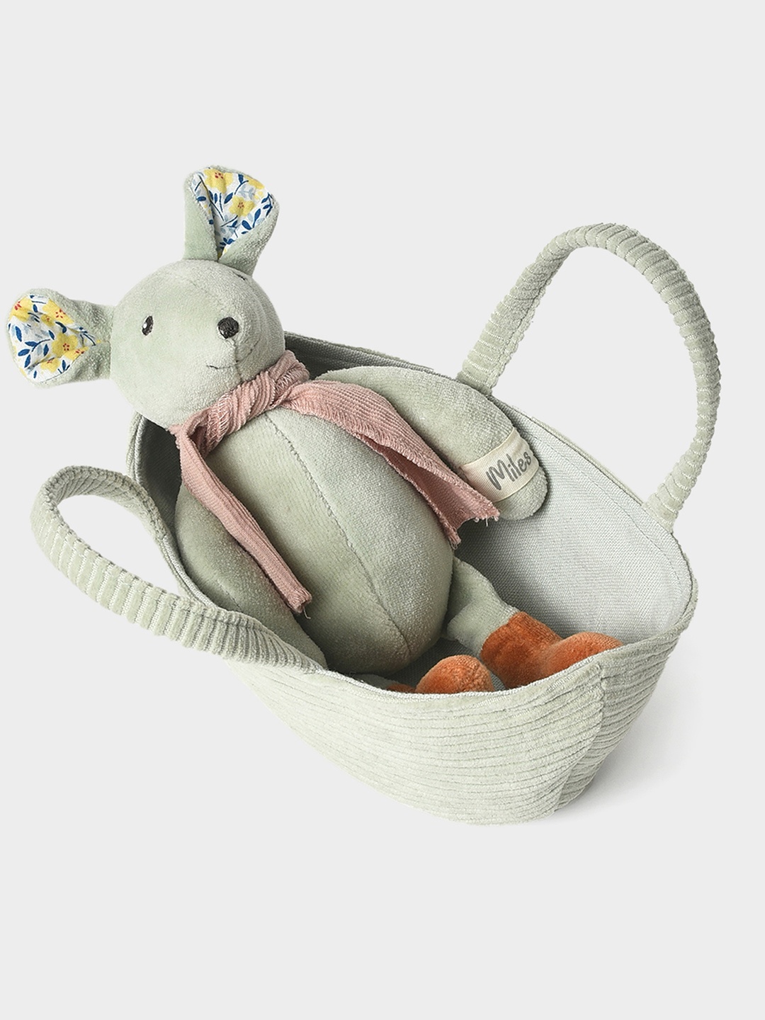 

MiArcus Kids Mouse Soft Toy With Bucket, Olive