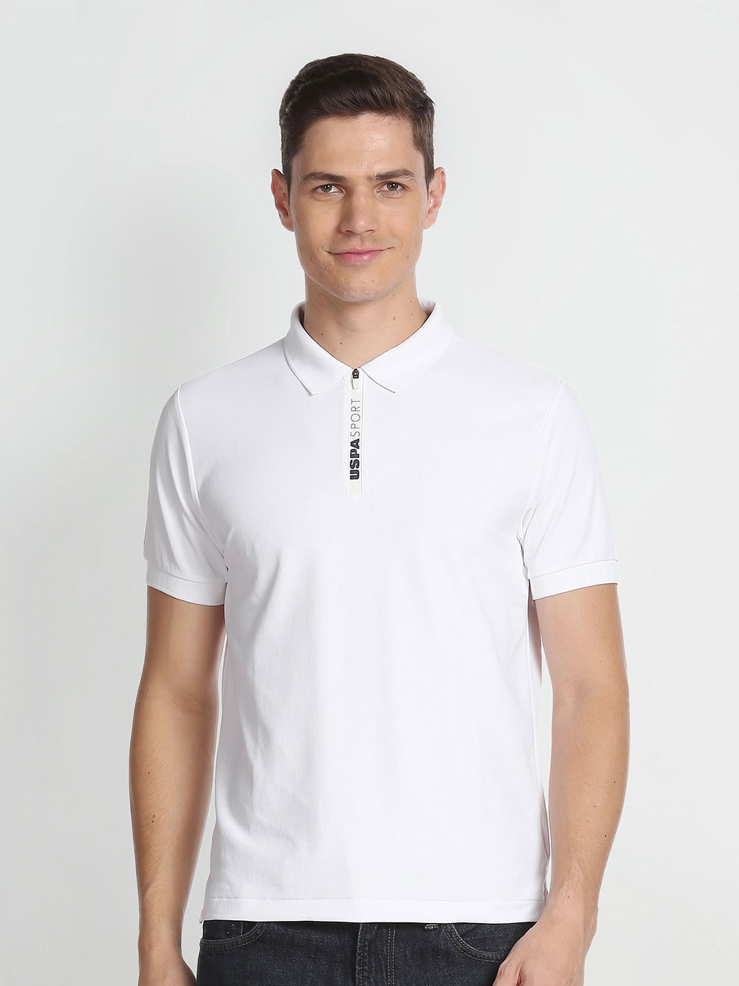 

U.S. Polo Assn. Polo Collar Slim Fit T-shirt, White