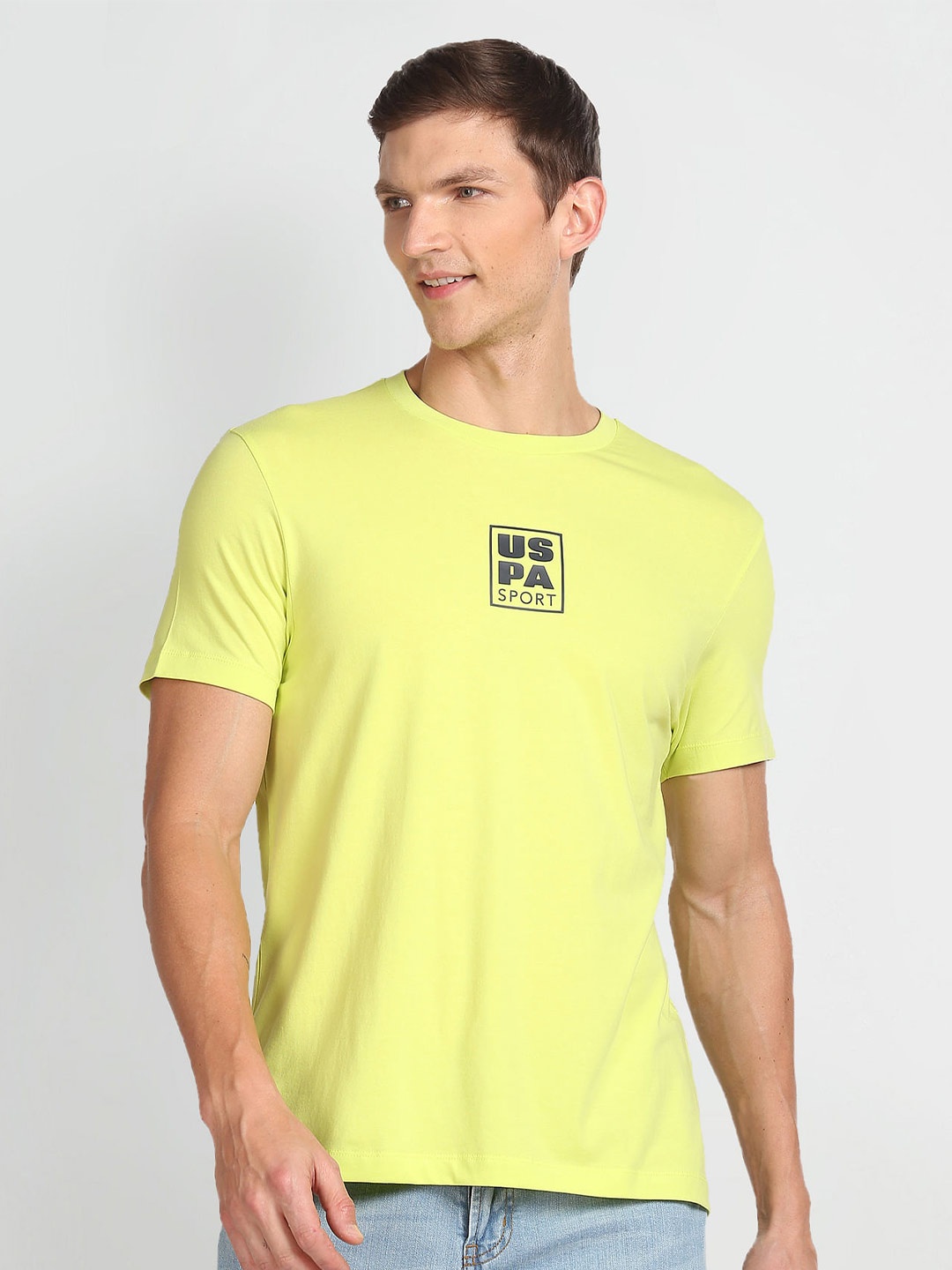 

U.S. Polo Assn. Typography Printed Slim Fit T-shirt, Green