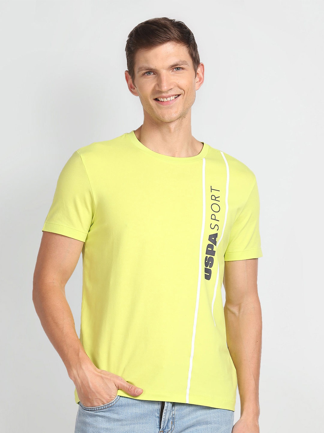 

U.S. Polo Assn. Typography Printed Slim Fit T-shirt, Green