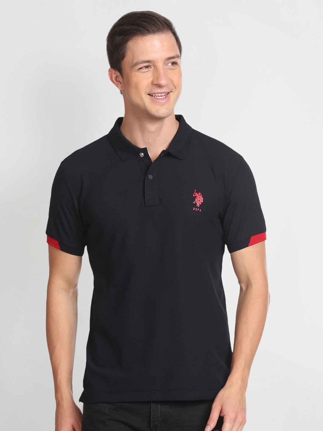 

U.S. Polo Assn. Polo Collar Slim Fit T-shirt, Navy blue