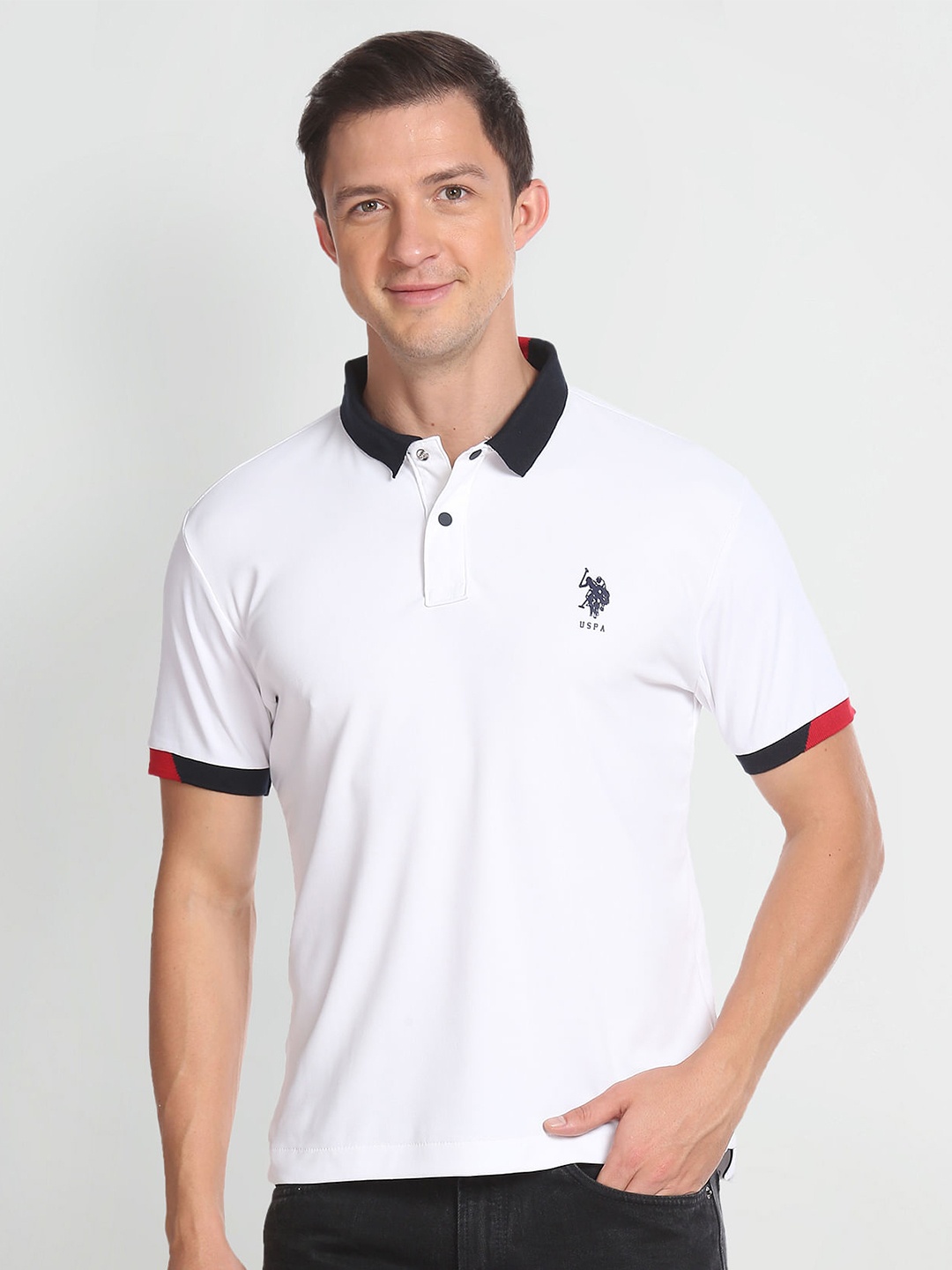 

U.S. Polo Assn. Polo Collar Slim Fit T-shirt, White
