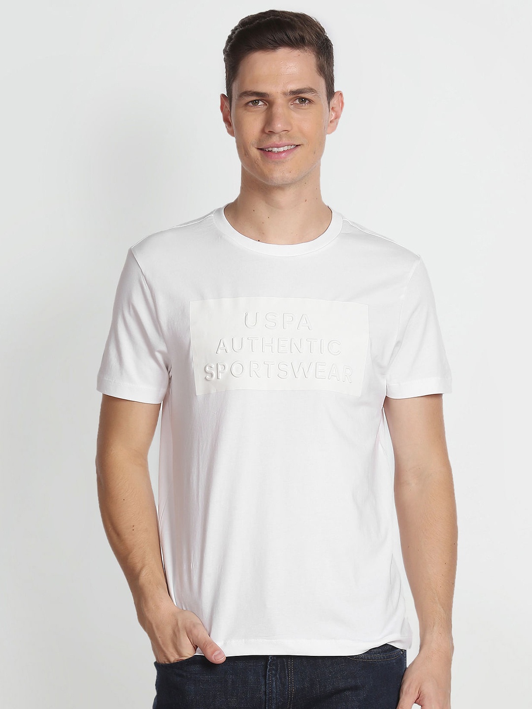 

U.S. Polo Assn. Round Neck Slim Fit T-shirt, White