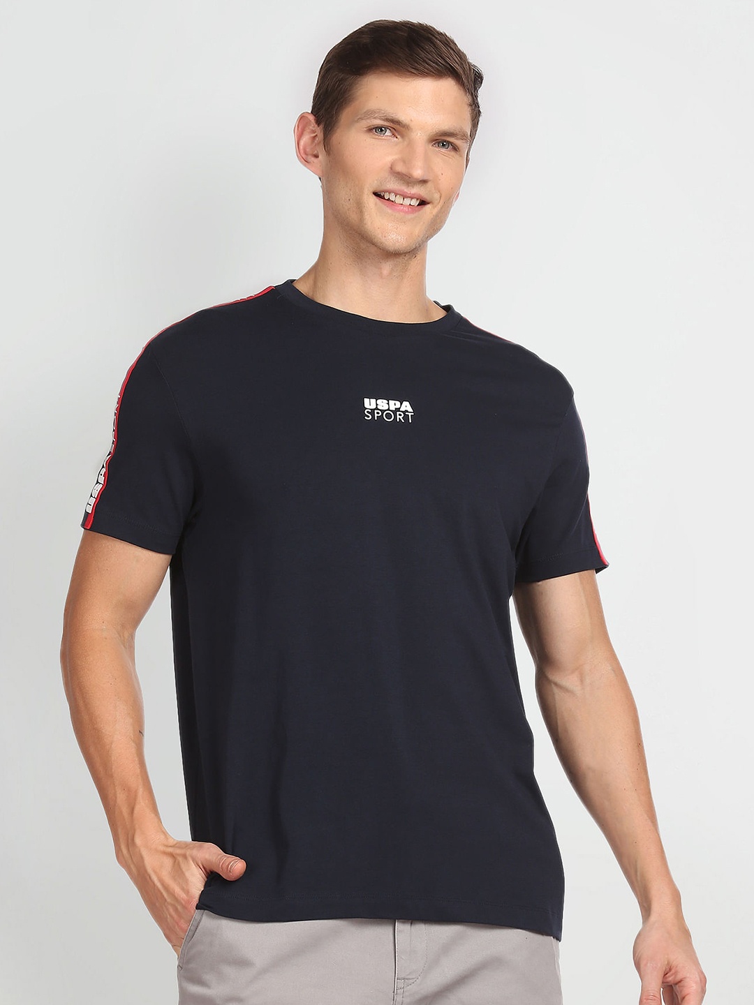 

U.S. Polo Assn. Round Neck Slim Fit T-shirt, Blue