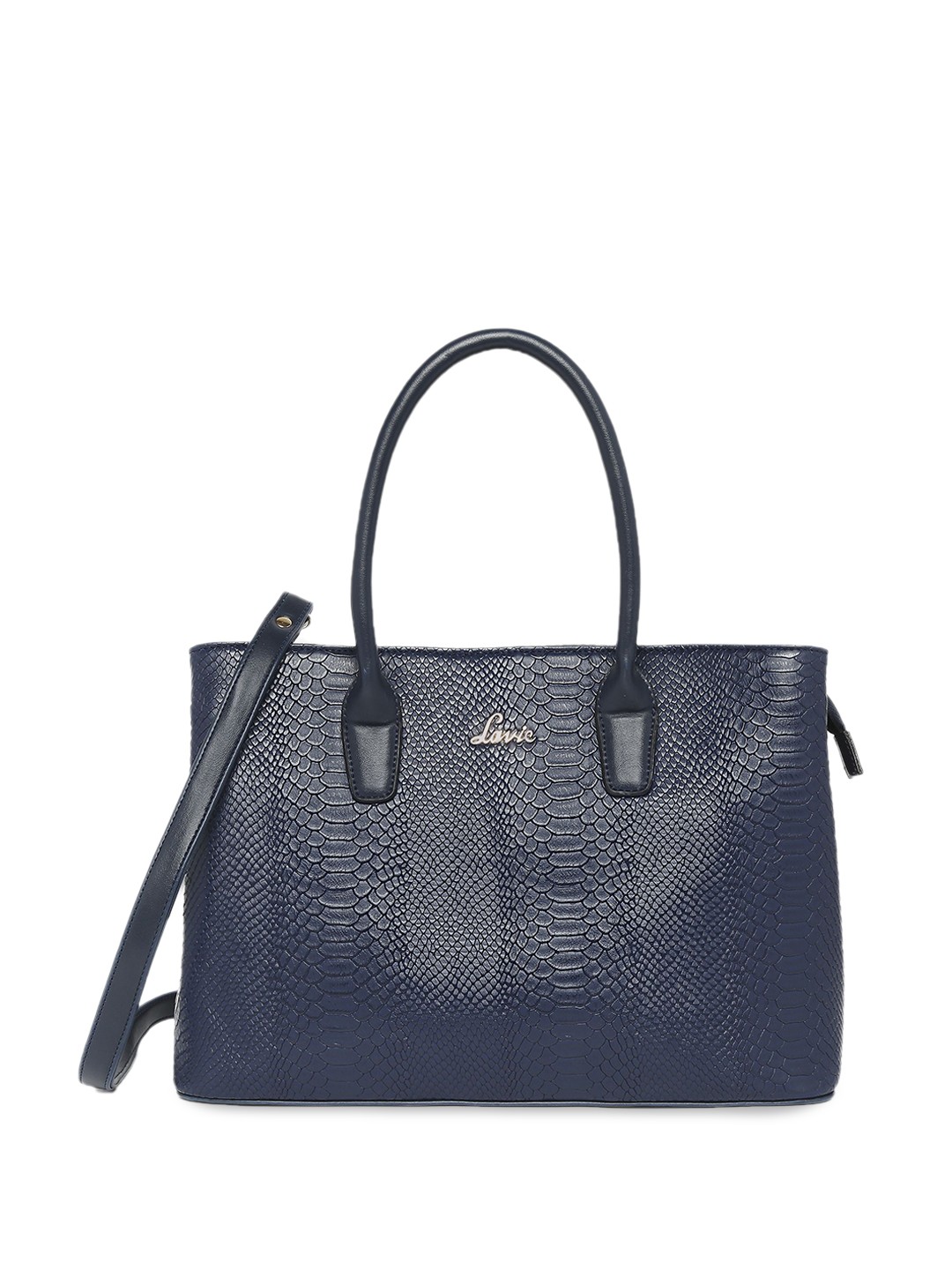 

Lavie Textured Structured Handheld Bag, Navy blue