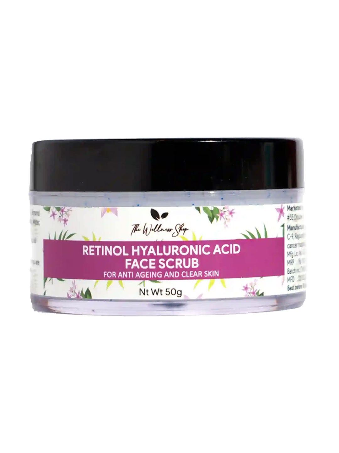 

The Wellness Shop Retinol And Hyaluronic Face Scrub For Anti Ageing And Clear Skin - 50g, Multi