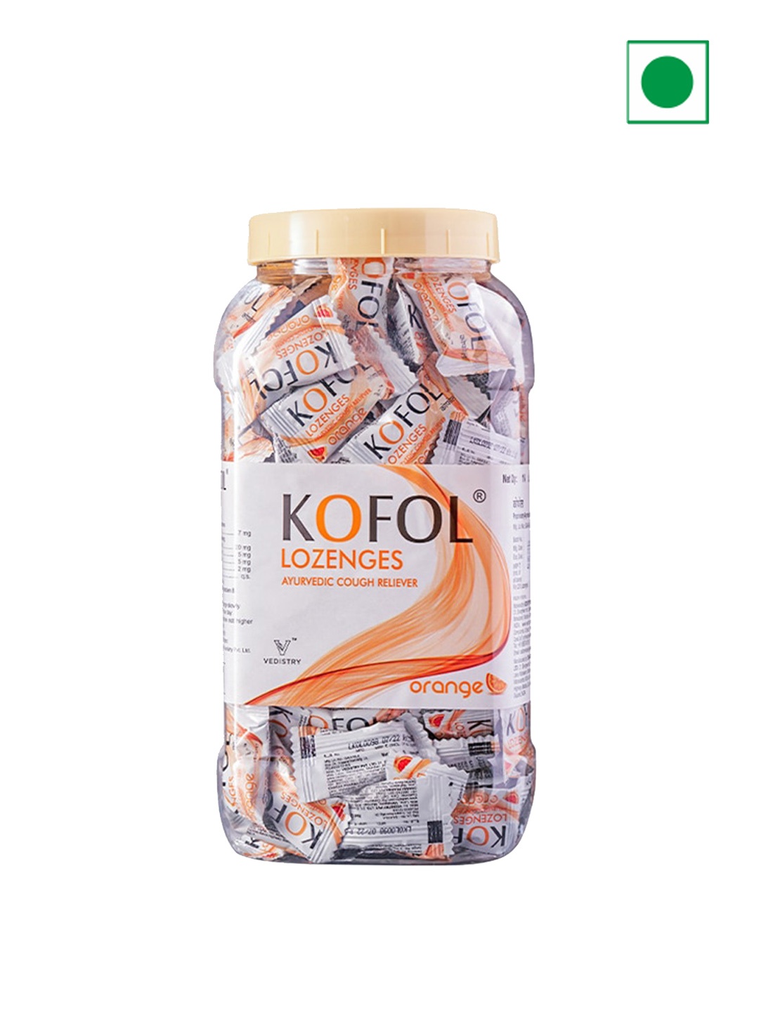 

Kofol Orange Ayurvedic Cough Reliever Lozenges Jar - 200 Lozenges