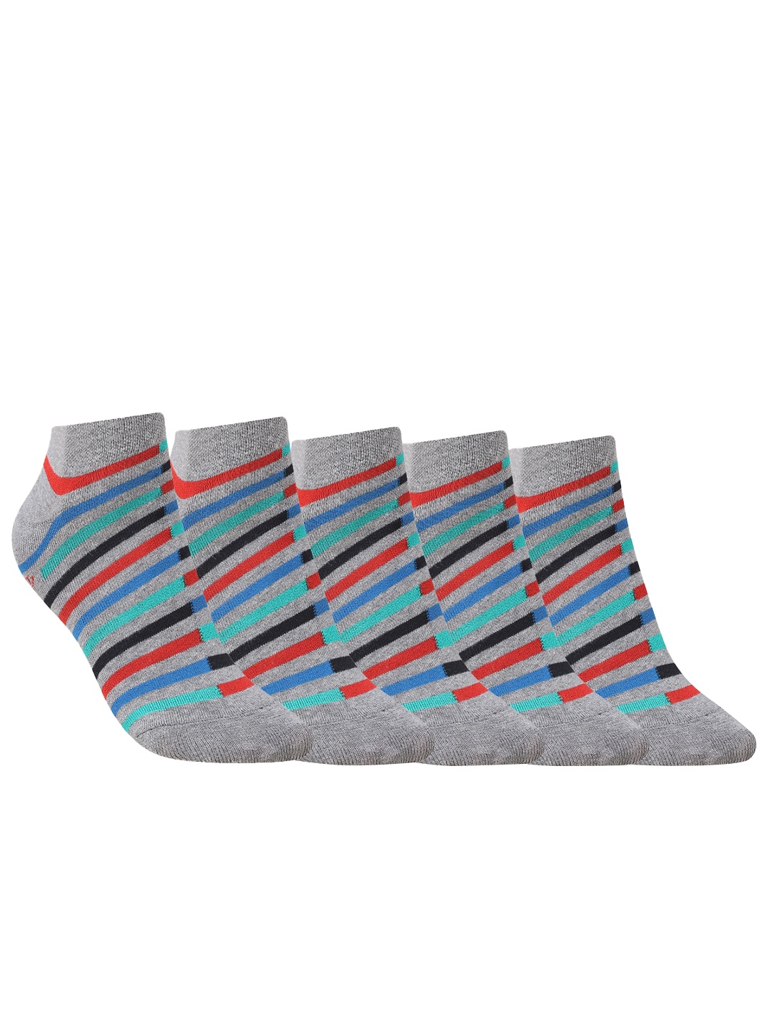 

Dollar Socks Men Pack Of 5 Patterned Ankle Length Socks, Grey