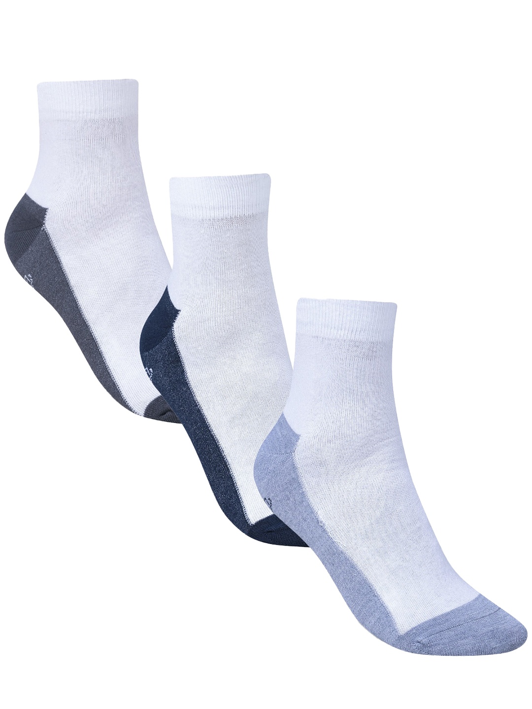

Dollar Socks Men Pack Of 3 Cotton Ankle Length Socks, White