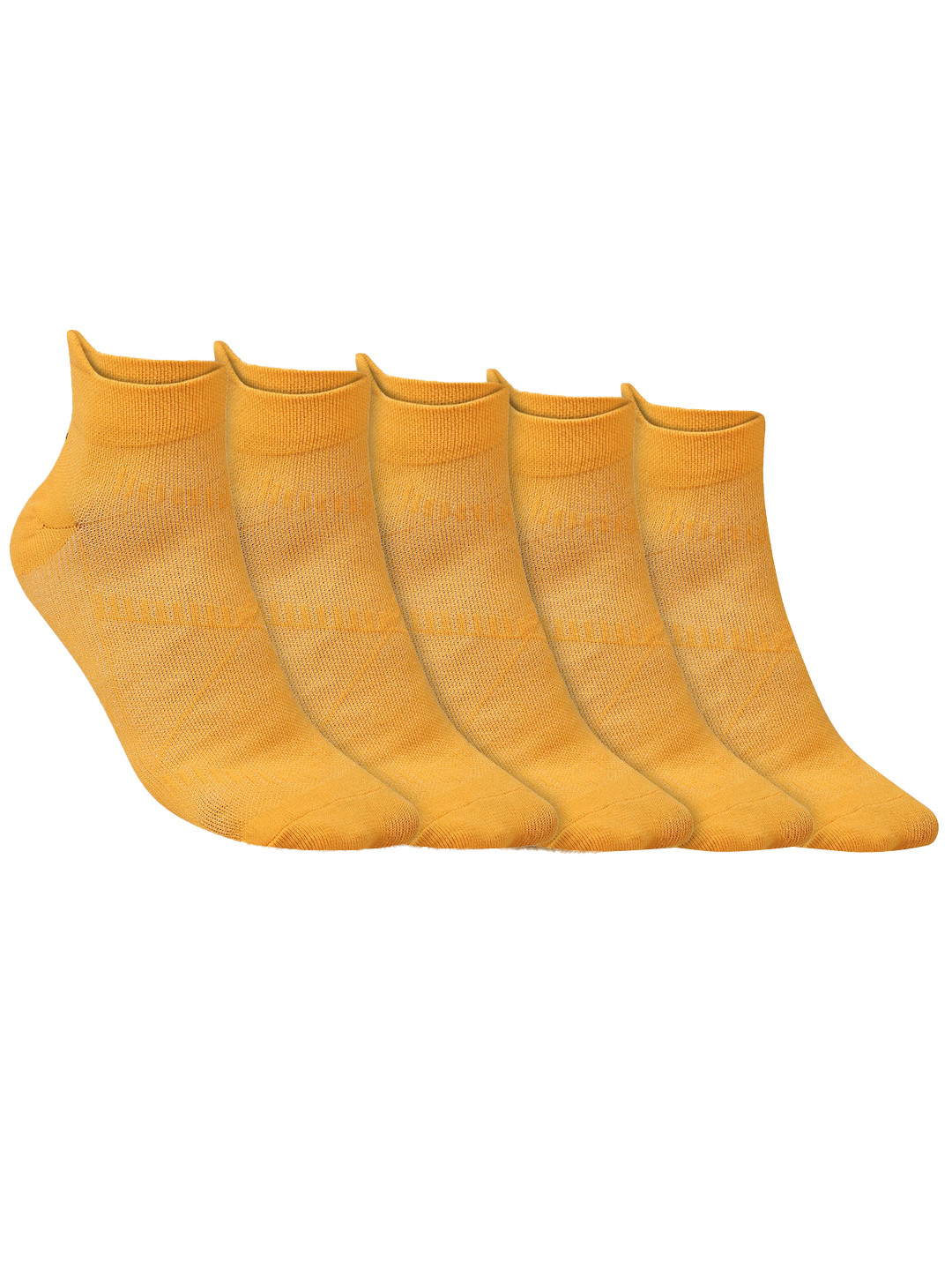 

Dollar Socks Men Pack Of 5 Patterned Ankle Length Socks, Yellow