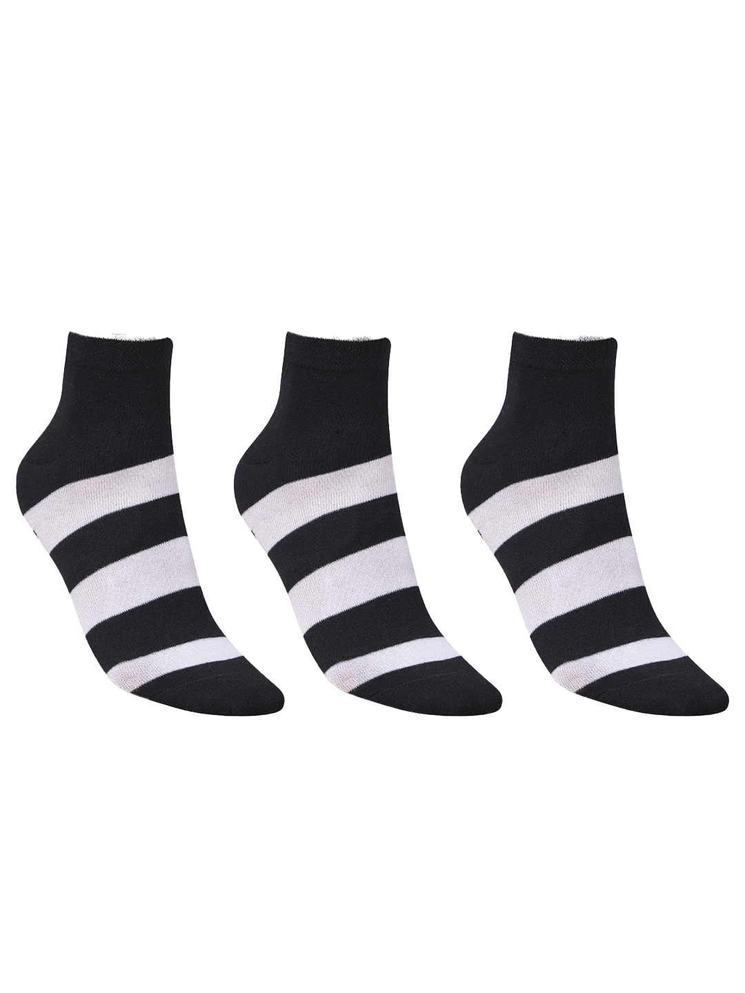 

Dollar Socks Men Pack Of 3 Patterned Cotton Ankle-Length Socks, White